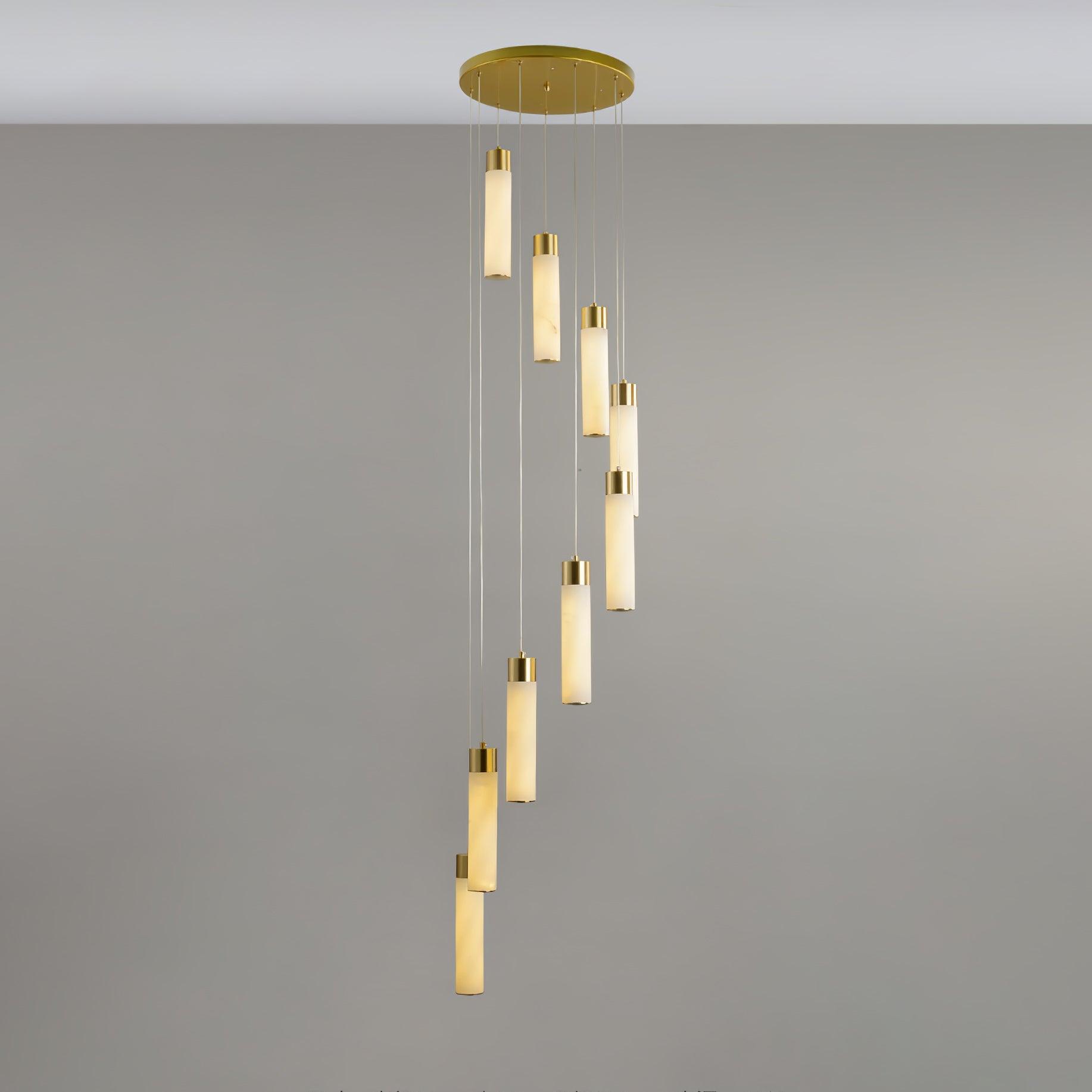 Aurelia Modern Alabaster Pendant Chandelier - Blowlighting