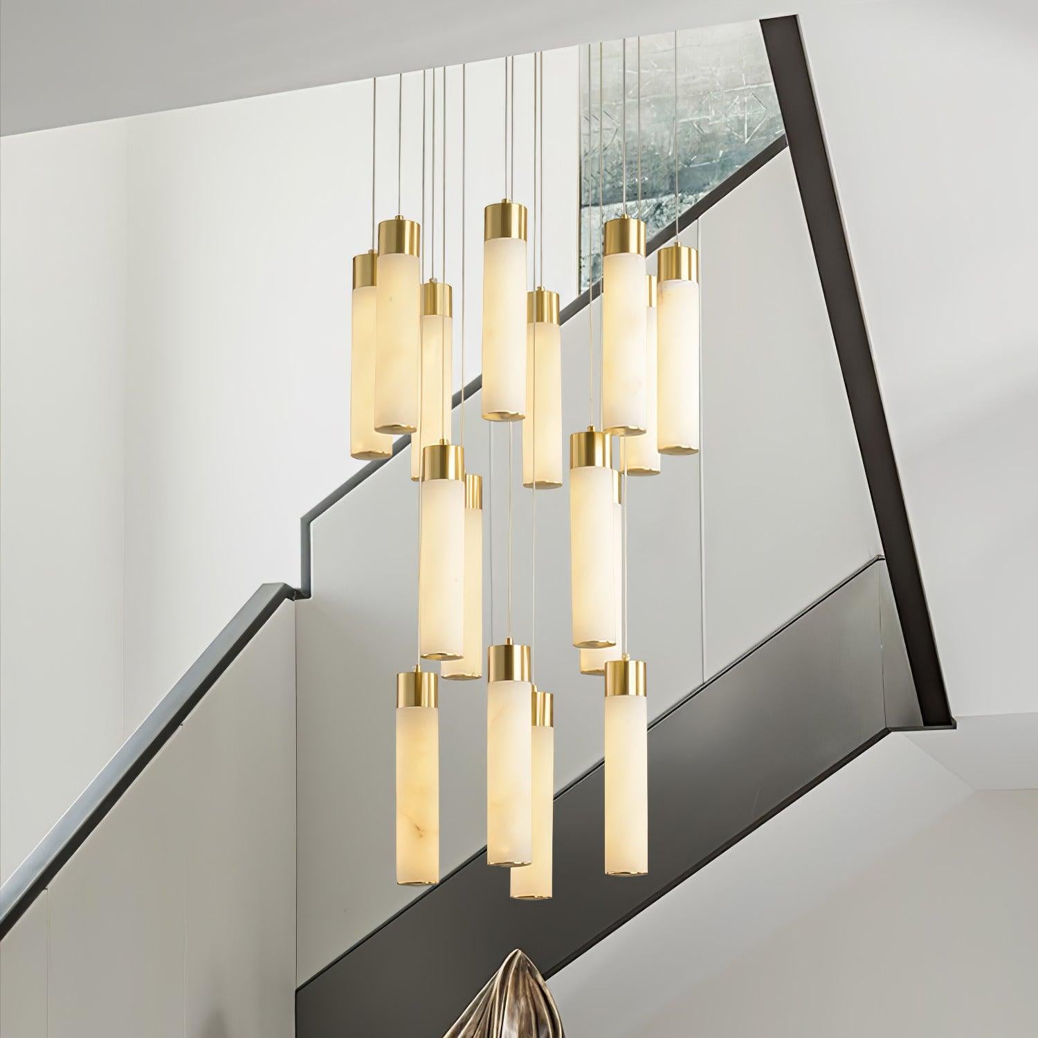 Aurelia Modern Alabaster Pendant Chandelier - Blowlighting