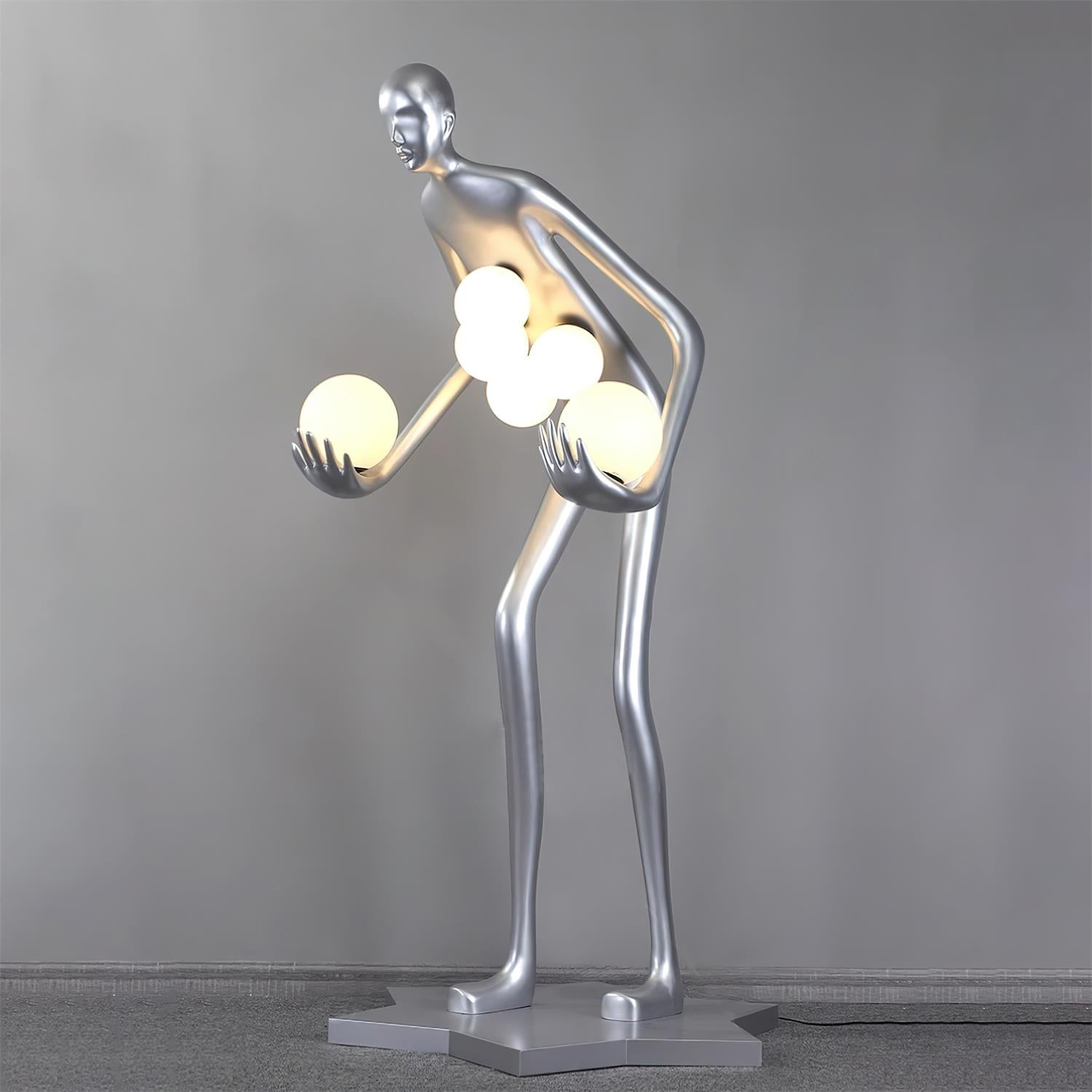 Silvaris Sculptural Metal Floor Lamp - Blowlighting