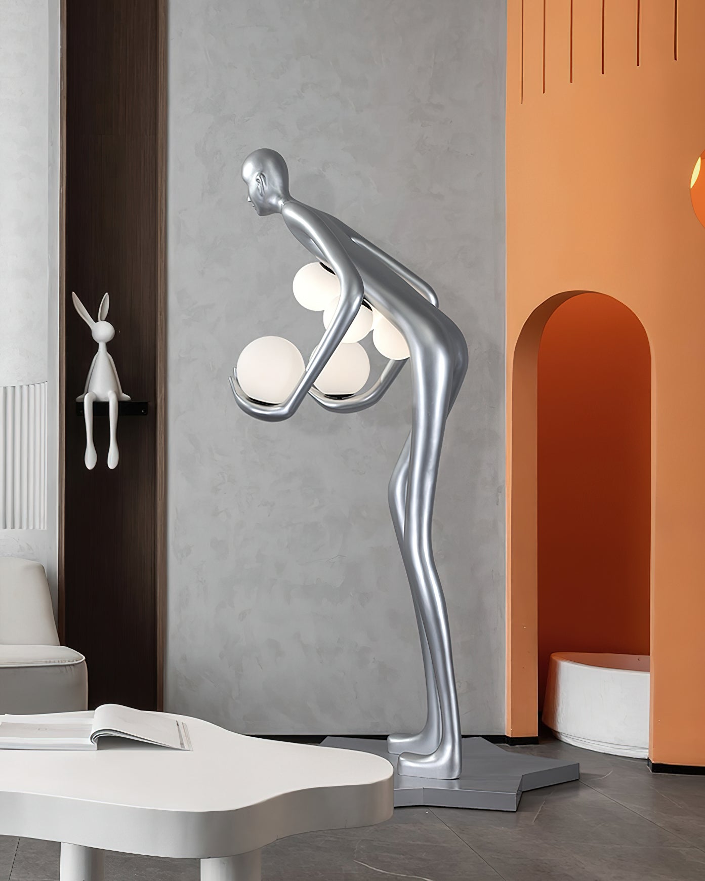 Silvaris Sculptural Metal Floor Lamp - Blowlighting