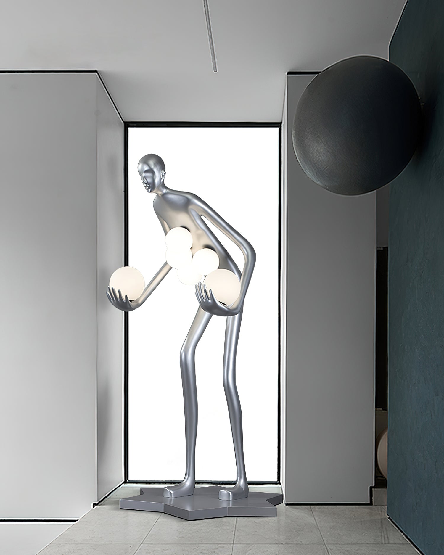 Silvaris Sculptural Metal Floor Lamp - Blowlighting