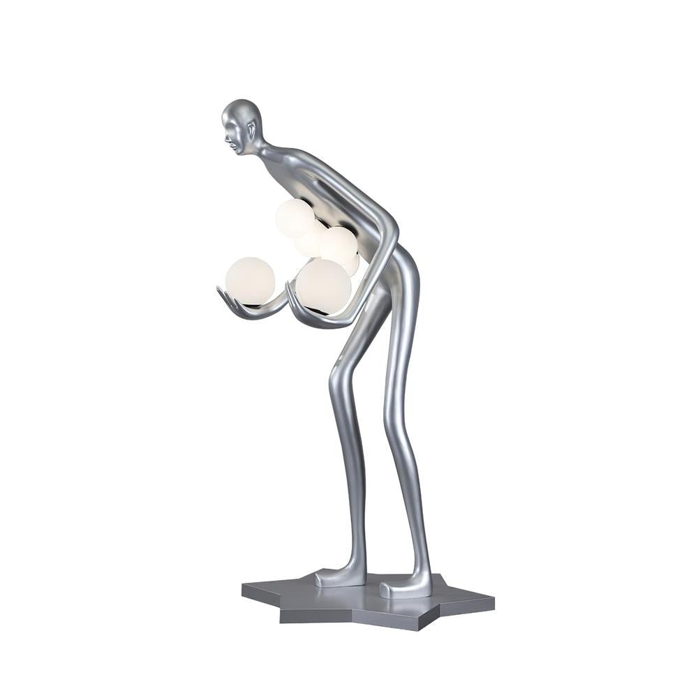 Silvaris Sculptural Metal Floor Lamp - Blowlighting