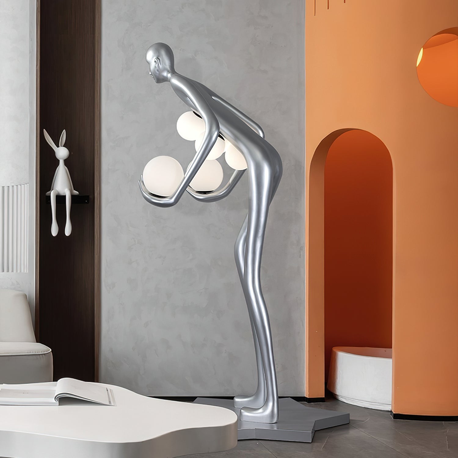 Silvaris Sculptural Metal Floor Lamp - Blowlighting