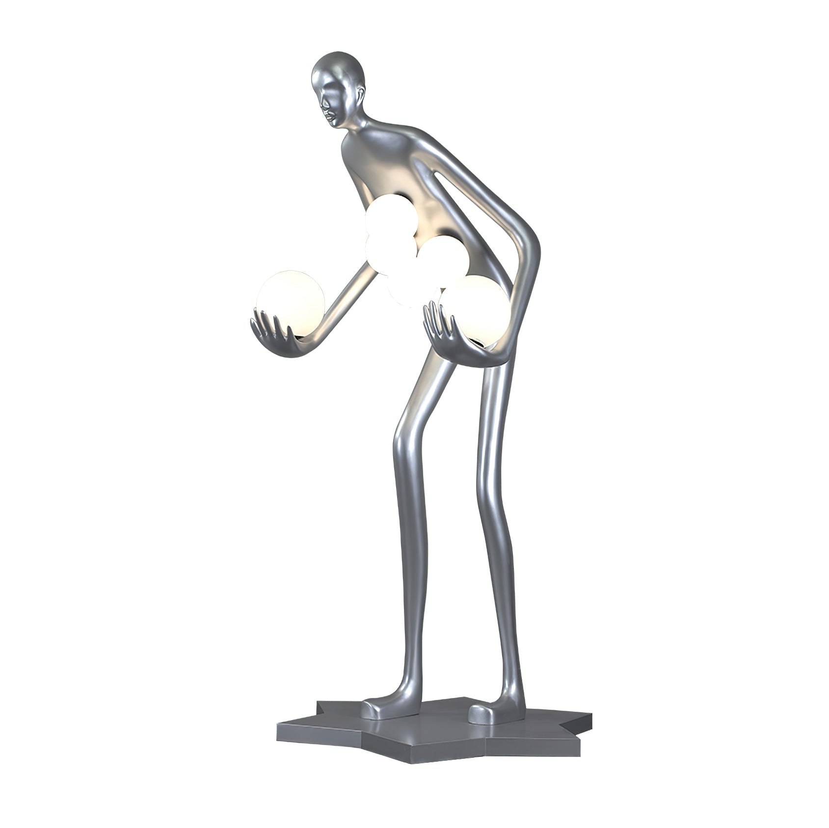 Silvaris Sculptural Metal Floor Lamp - Blowlighting
