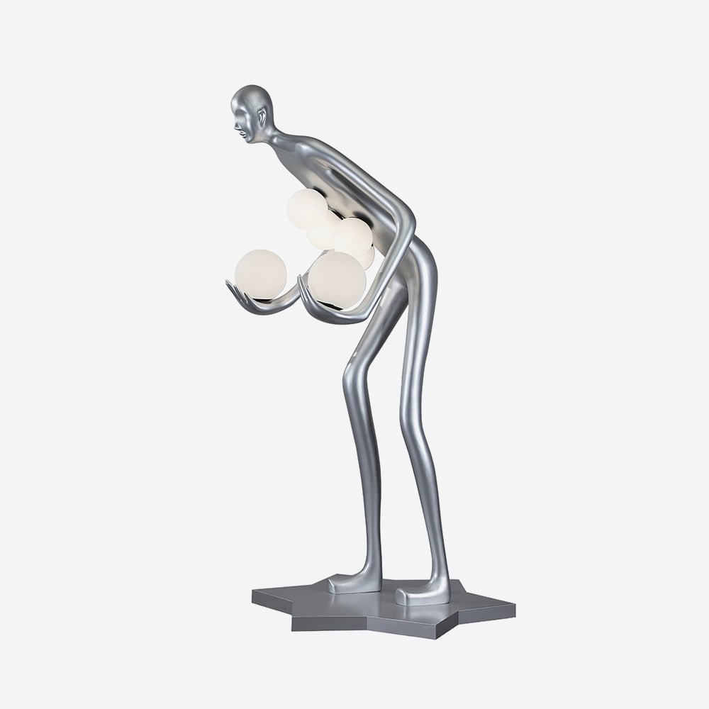 Silvaris Sculptural Metal Floor Lamp - Blowlighting