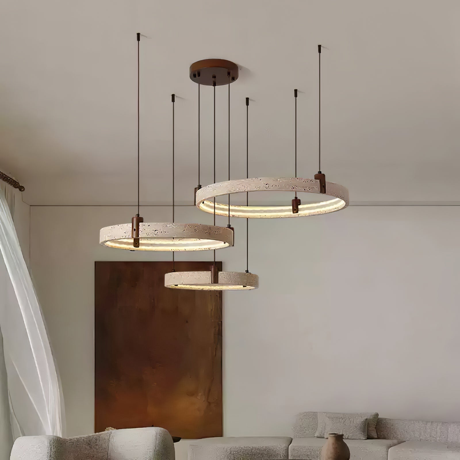 Orvinir Travertine Chandelier - Blowlighting