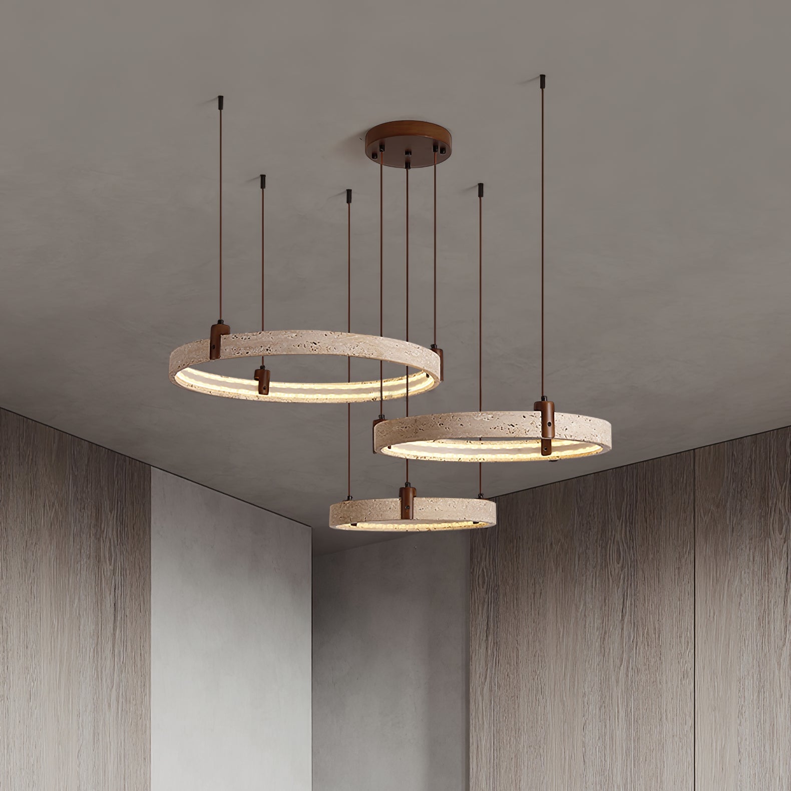 Orvinir Travertine Chandelier - Blowlighting