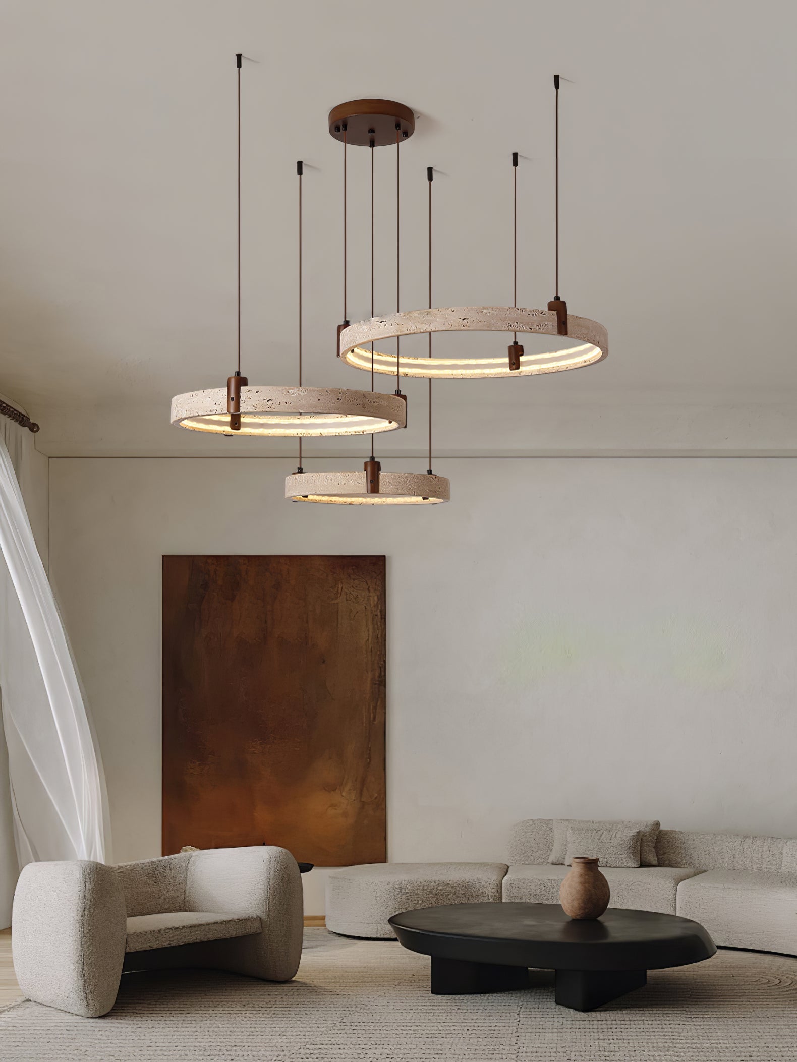 Orvinir Travertine Chandelier - Blowlighting
