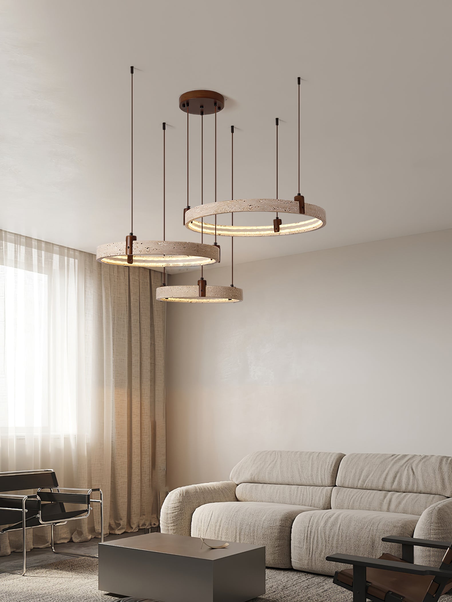 Orvinir Travertine Chandelier - Blowlighting