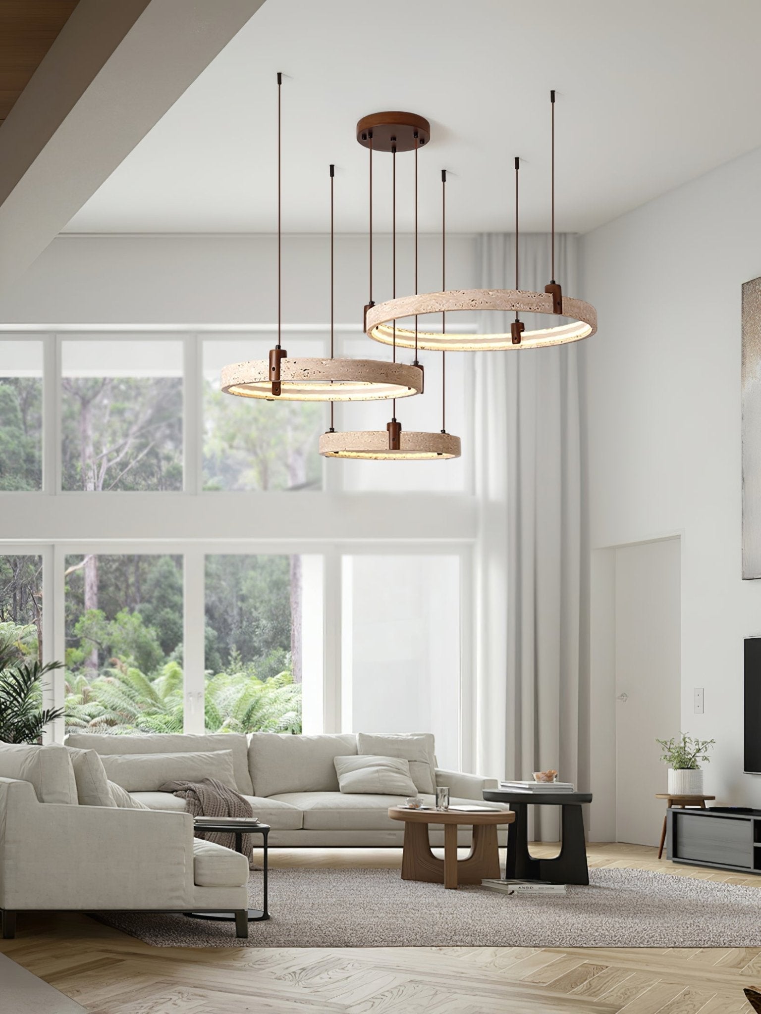 Orvinir Travertine Chandelier - Blowlighting