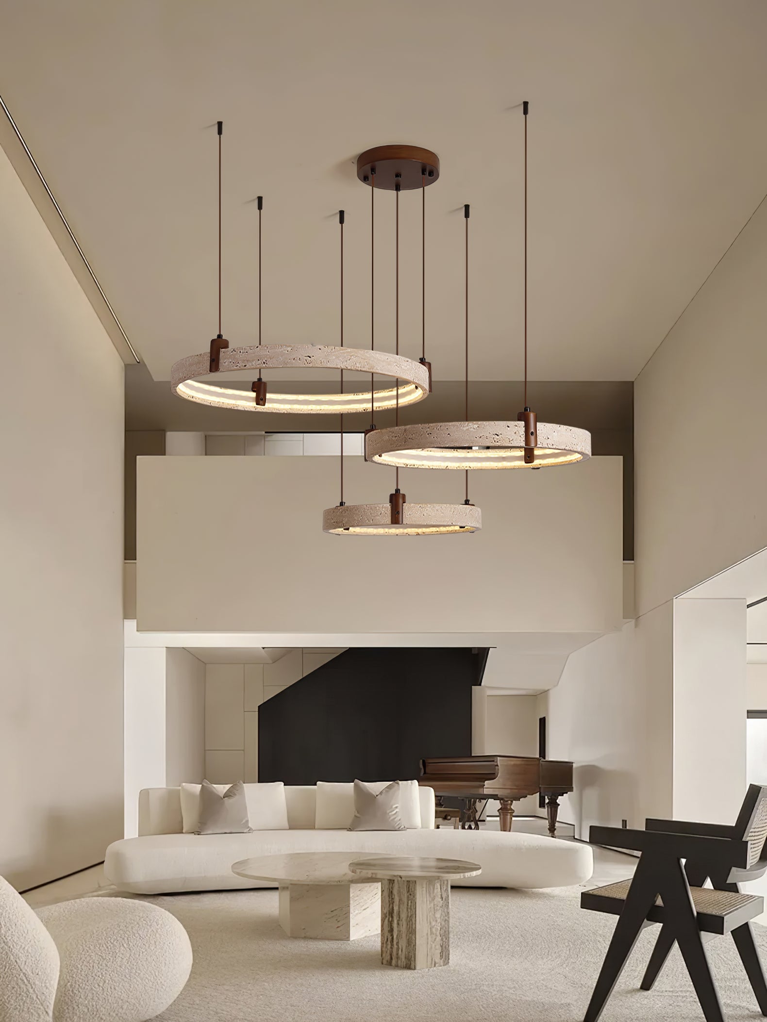 Orvinir Travertine Chandelier - Blowlighting