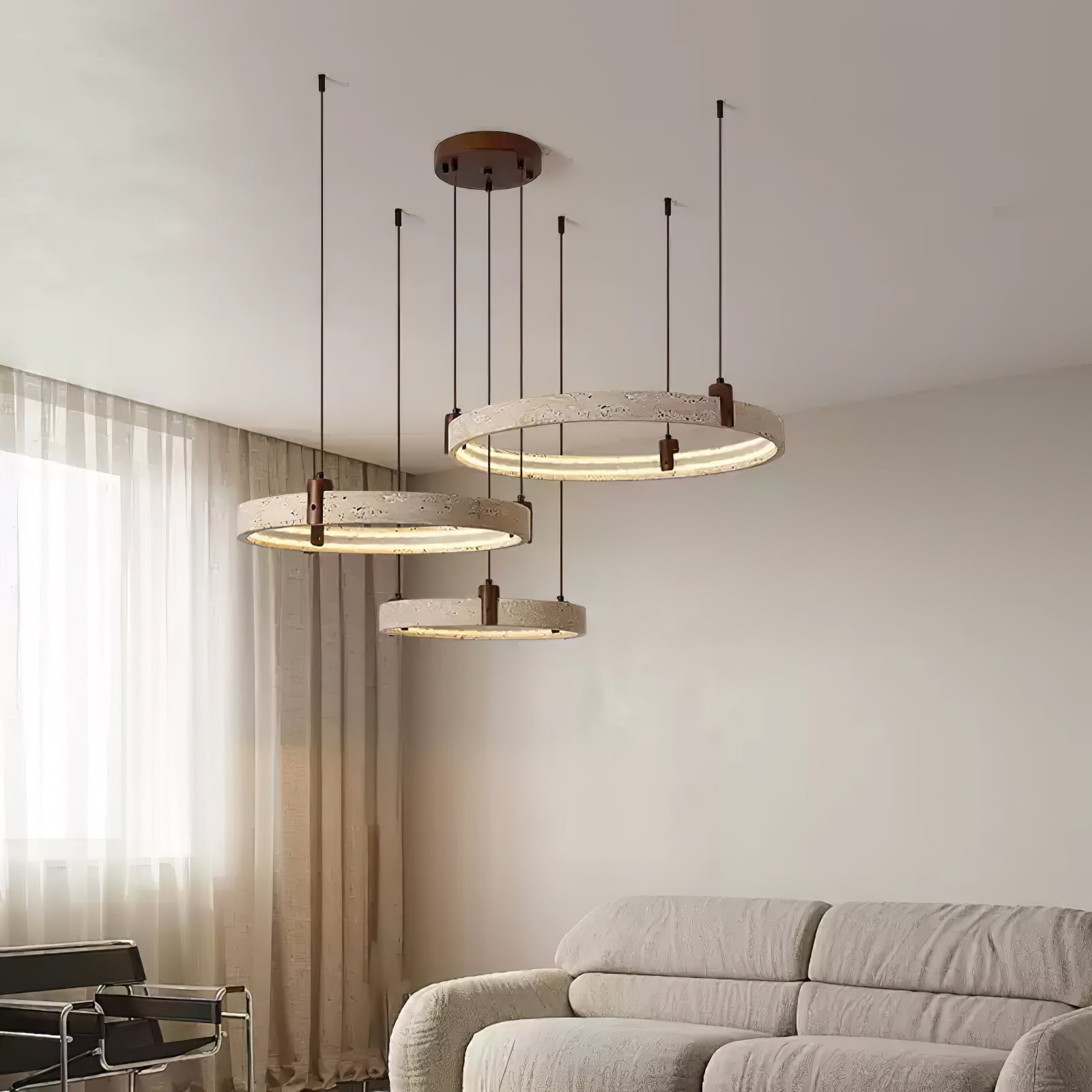 Orvinir Travertine Chandelier - Blowlighting