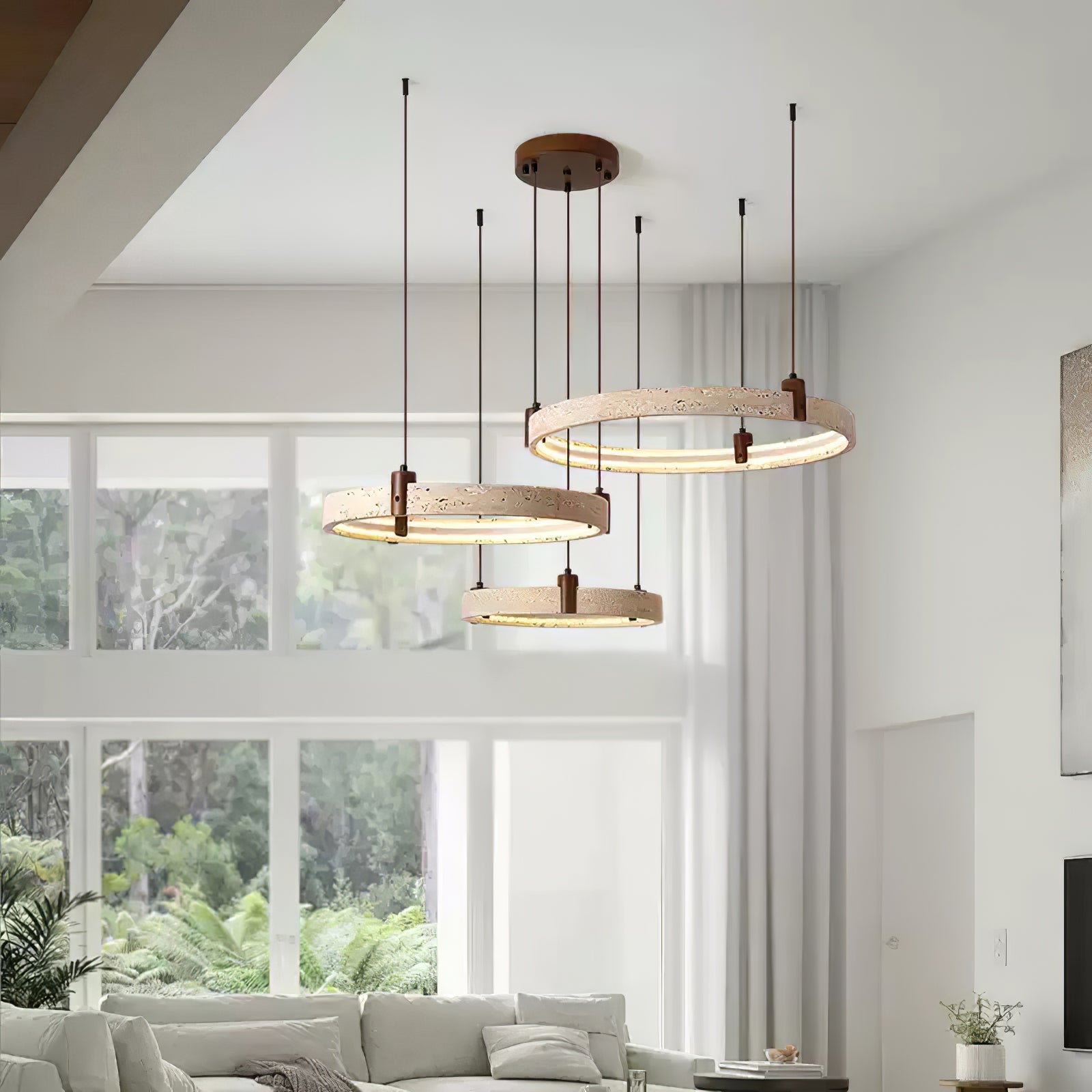 Orvinir Travertine Chandelier - Blowlighting