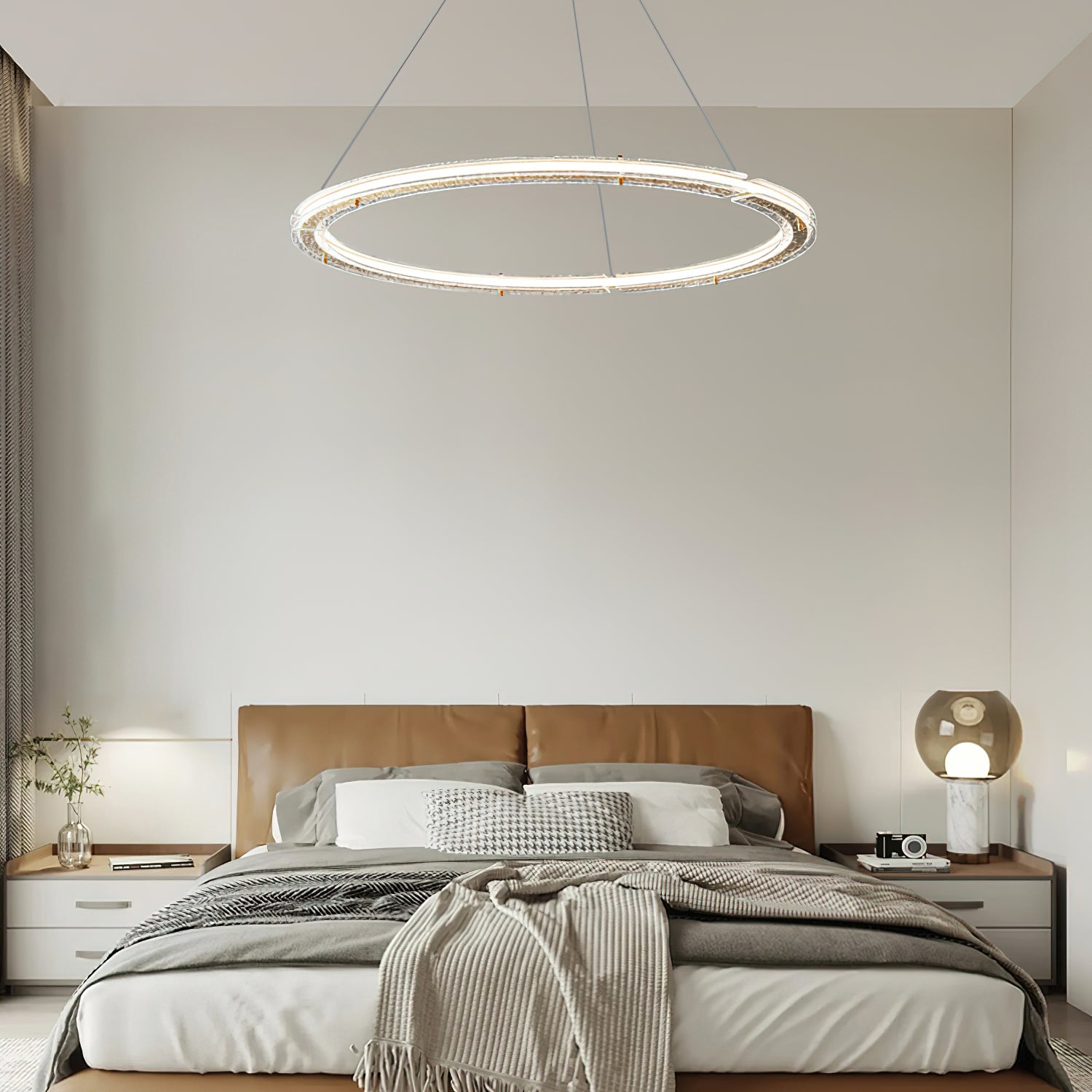 Lunara Dual-Ring Crystal Chandelier - Blowlighting