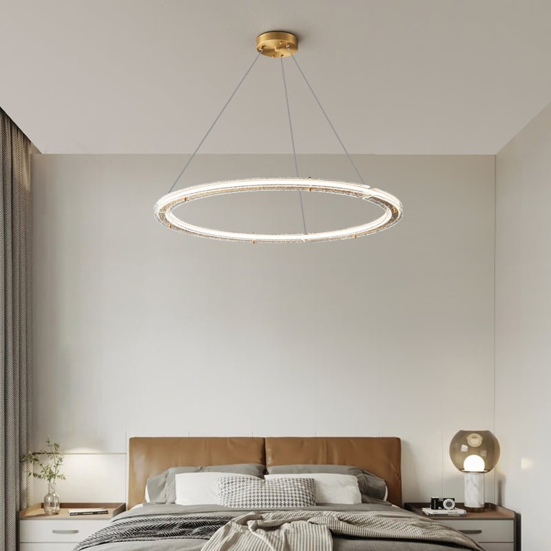 Lunara Dual-Ring Crystal Chandelier - Blowlighting