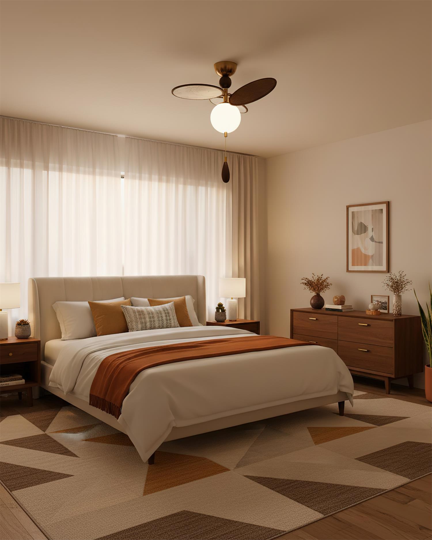 Celestial Art Deco Metal Spin Ceiling Light