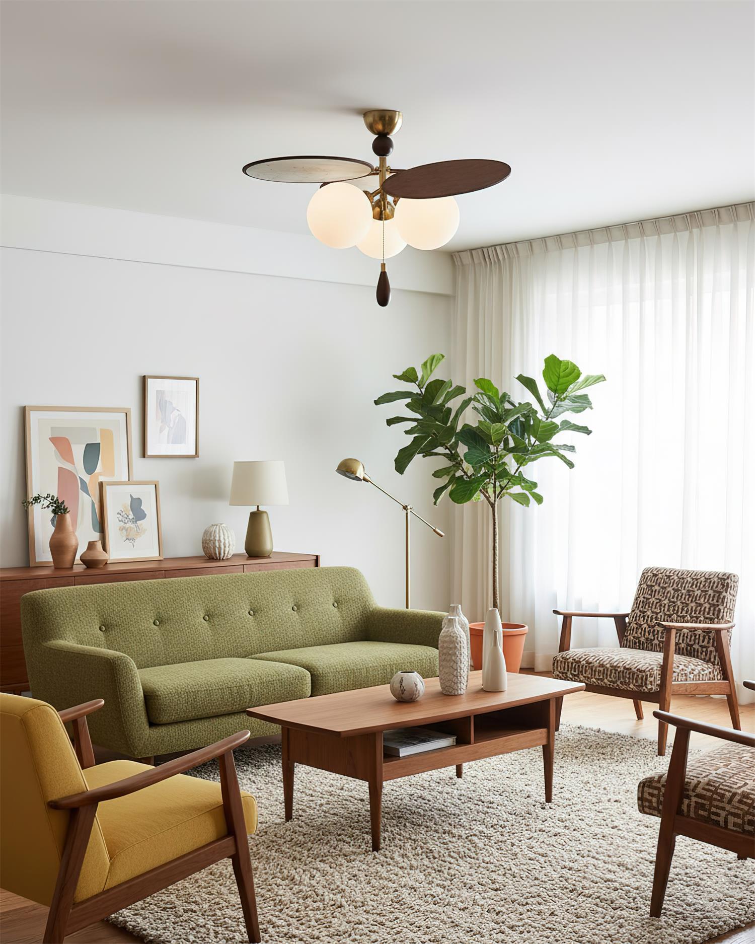 Celestial Art Deco Metal Spin Ceiling Light