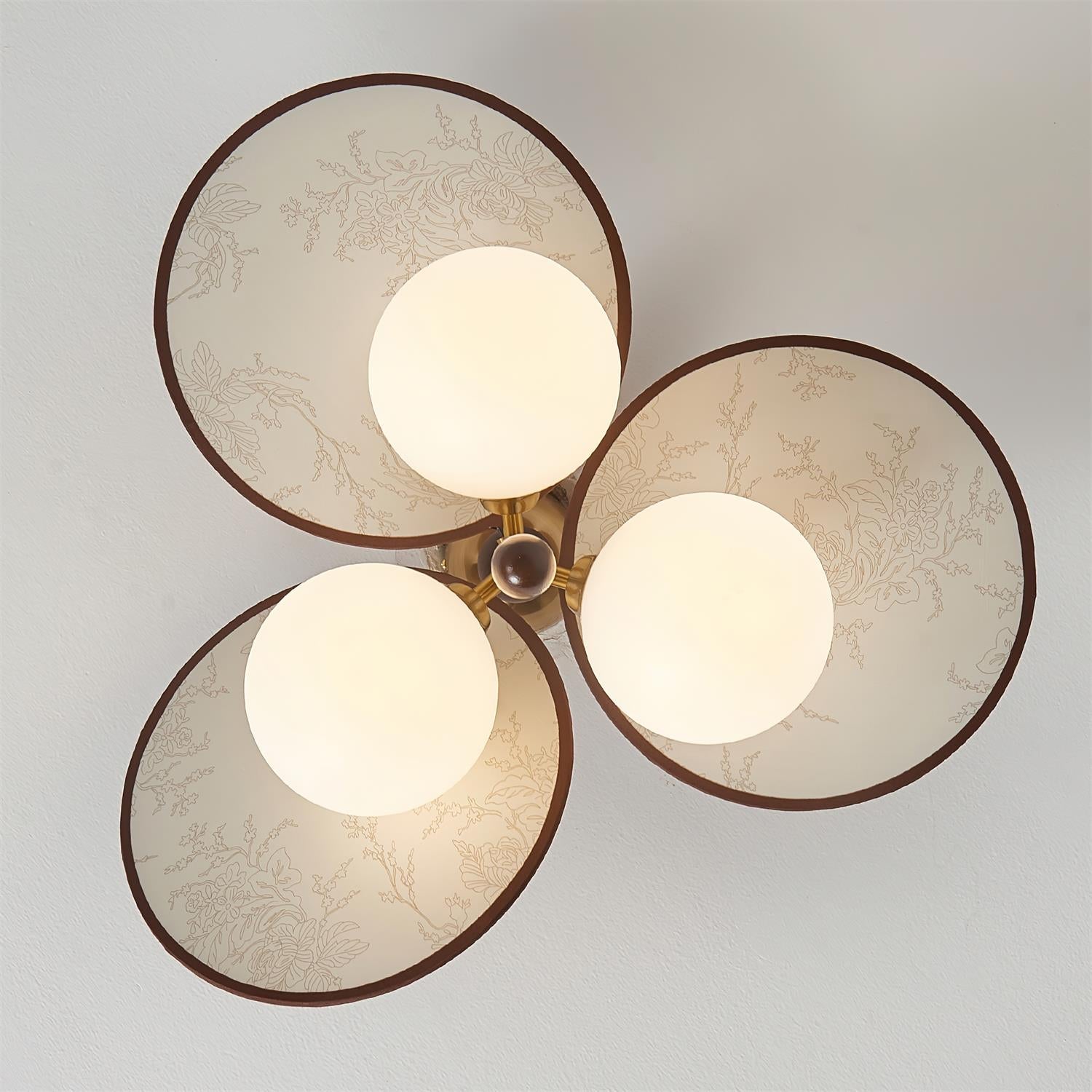 Celestial Art Deco Metal Spin Ceiling Light