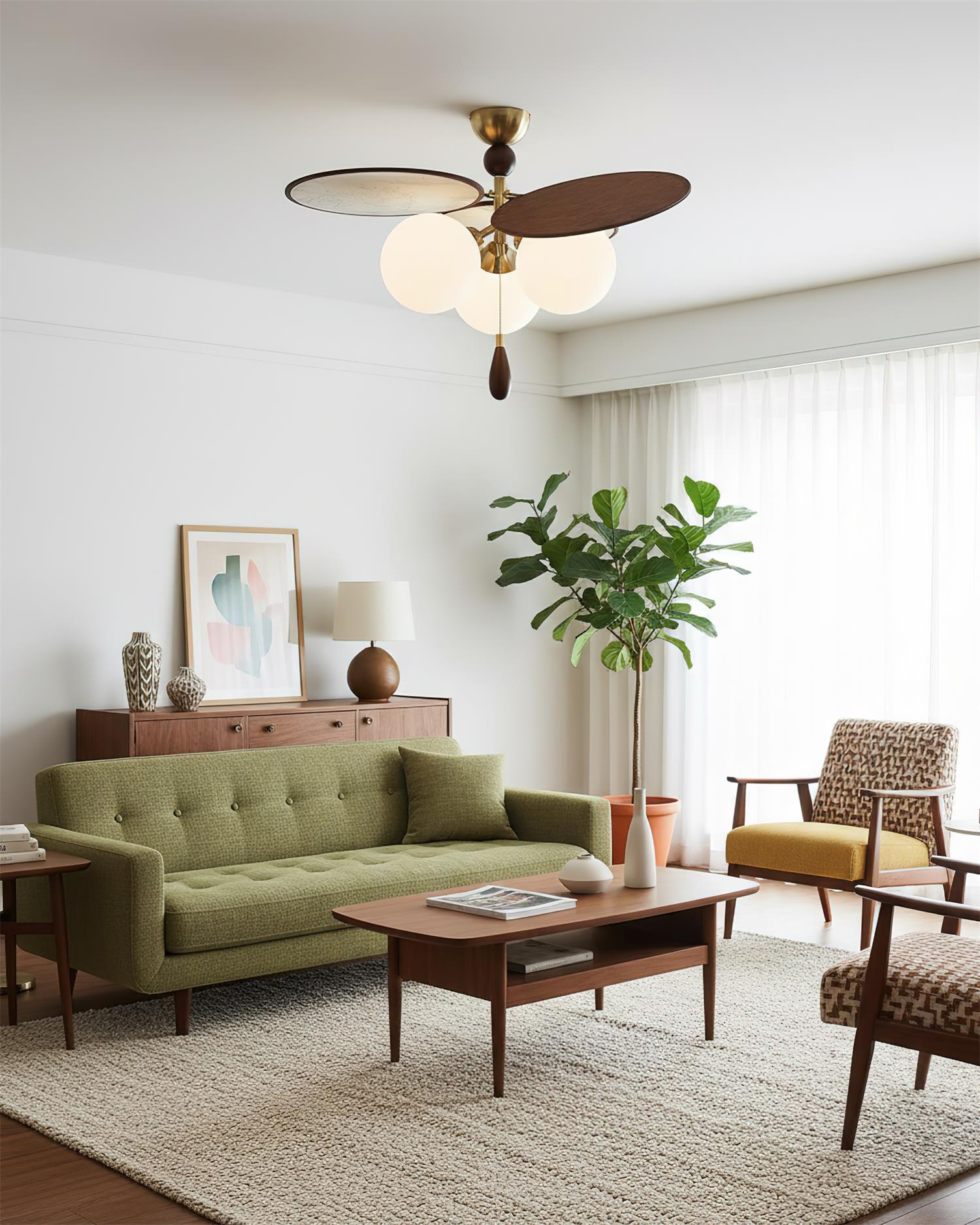 Celestial Art Deco Metal Spin Ceiling Light