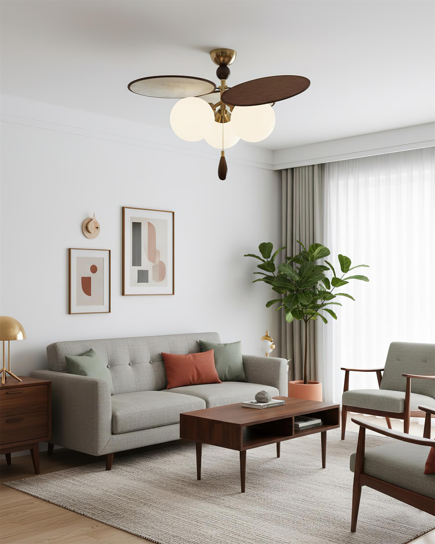 Celestial Art Deco Metal Spin Ceiling Light