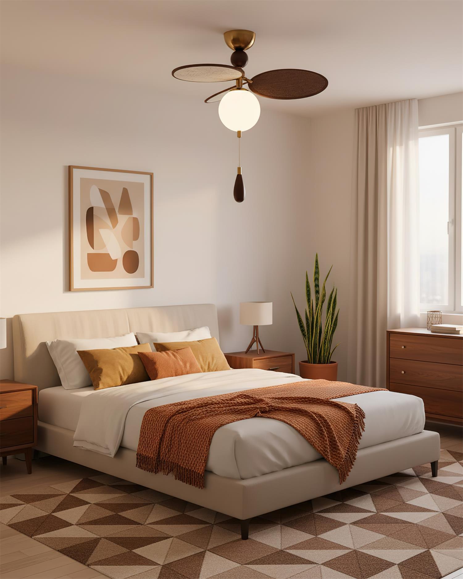 Celestial Art Deco Metal Spin Ceiling Light