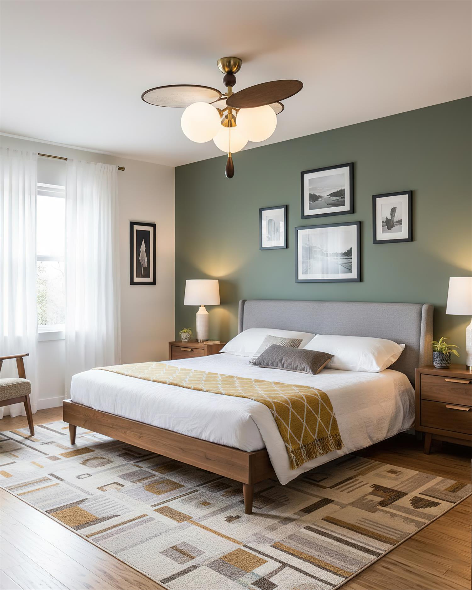 Celestial Art Deco Metal Spin Ceiling Light