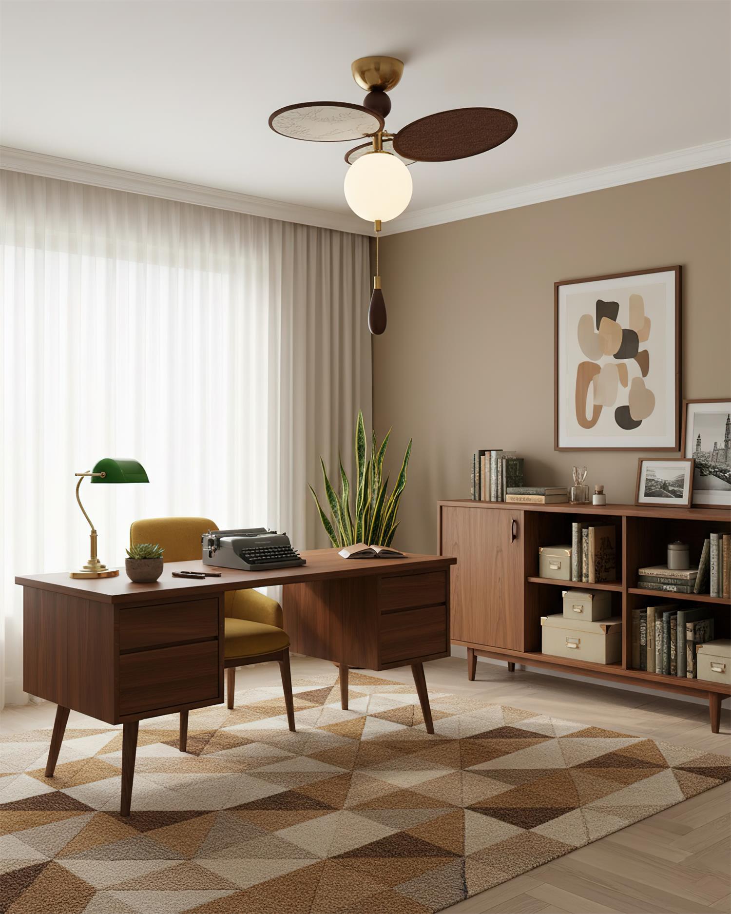 Celestial Art Deco Metal Spin Ceiling Light