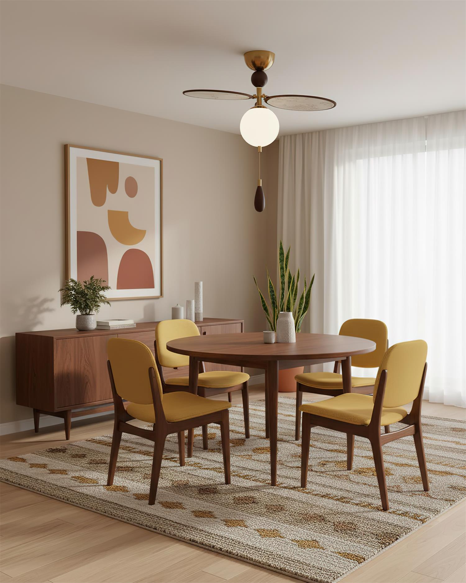 Celestial Art Deco Metal Spin Ceiling Light