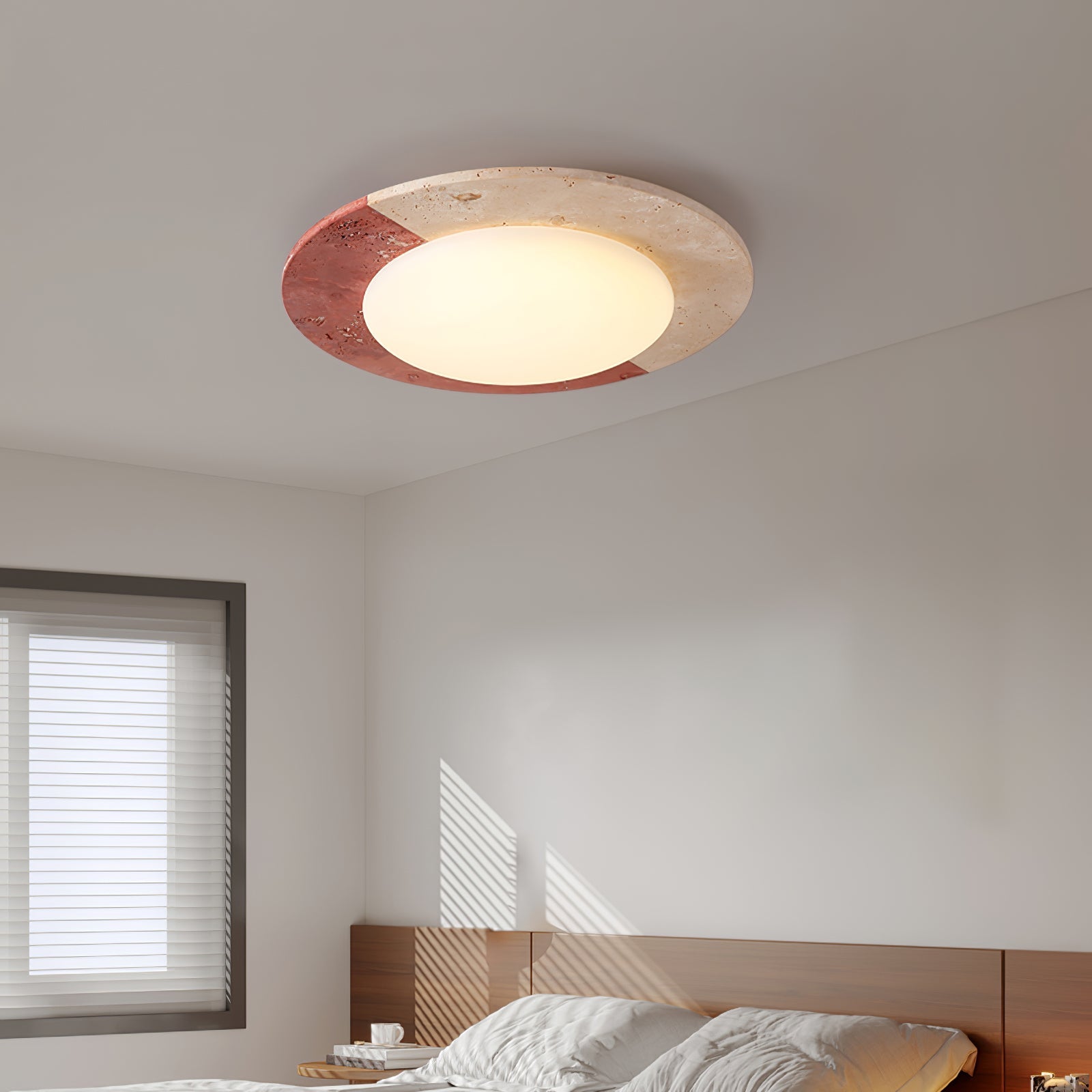 Zeraeos Travertine Ceiling Light - Blowlighting
