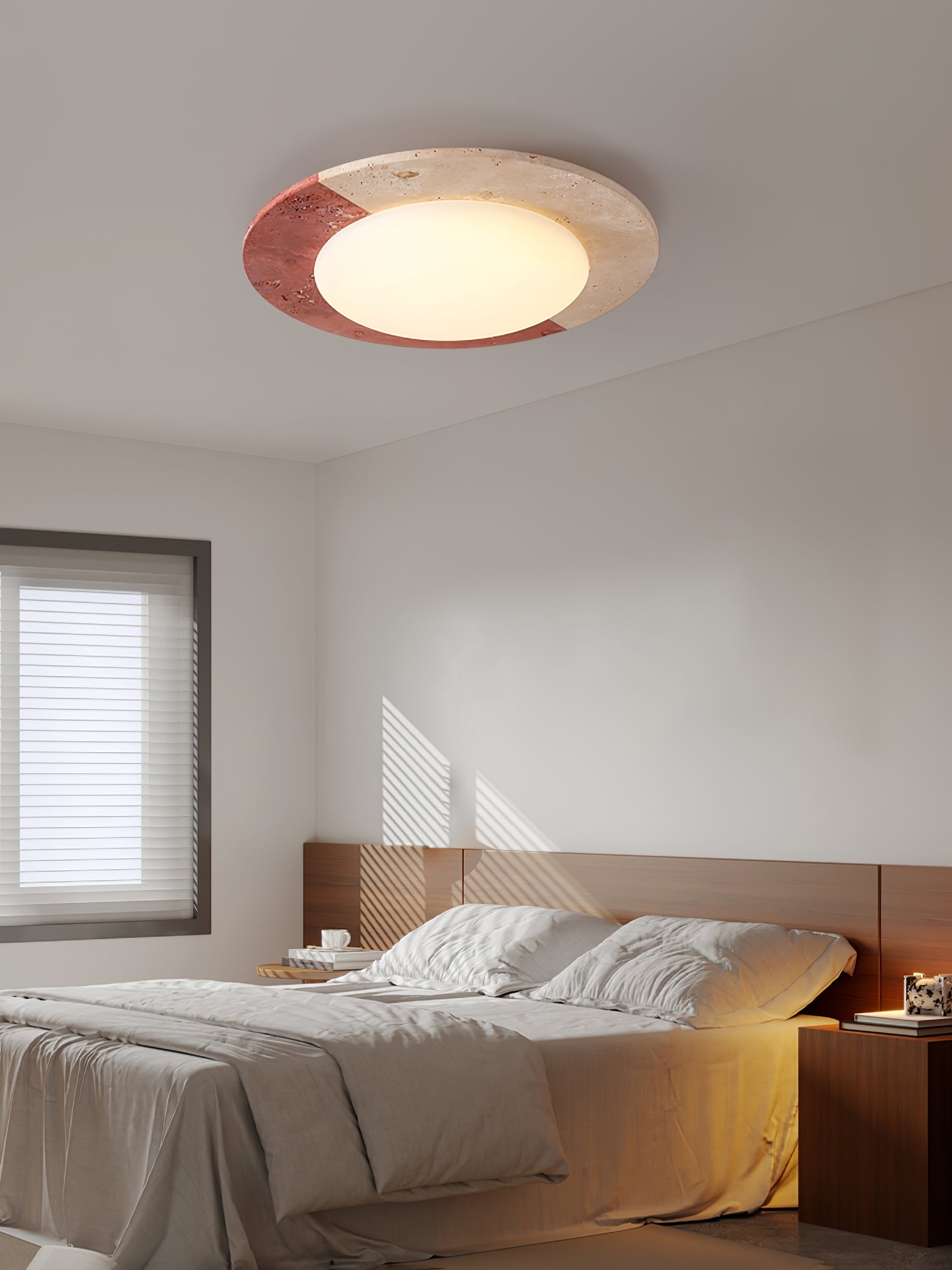Zeraeos Travertine Ceiling Light - Blowlighting