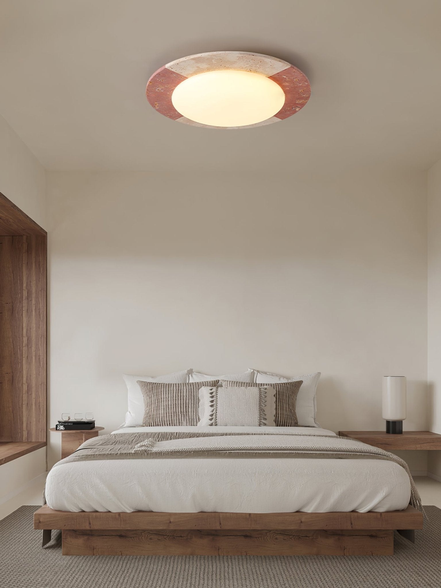 Zeraeos Travertine Ceiling Light - Blowlighting