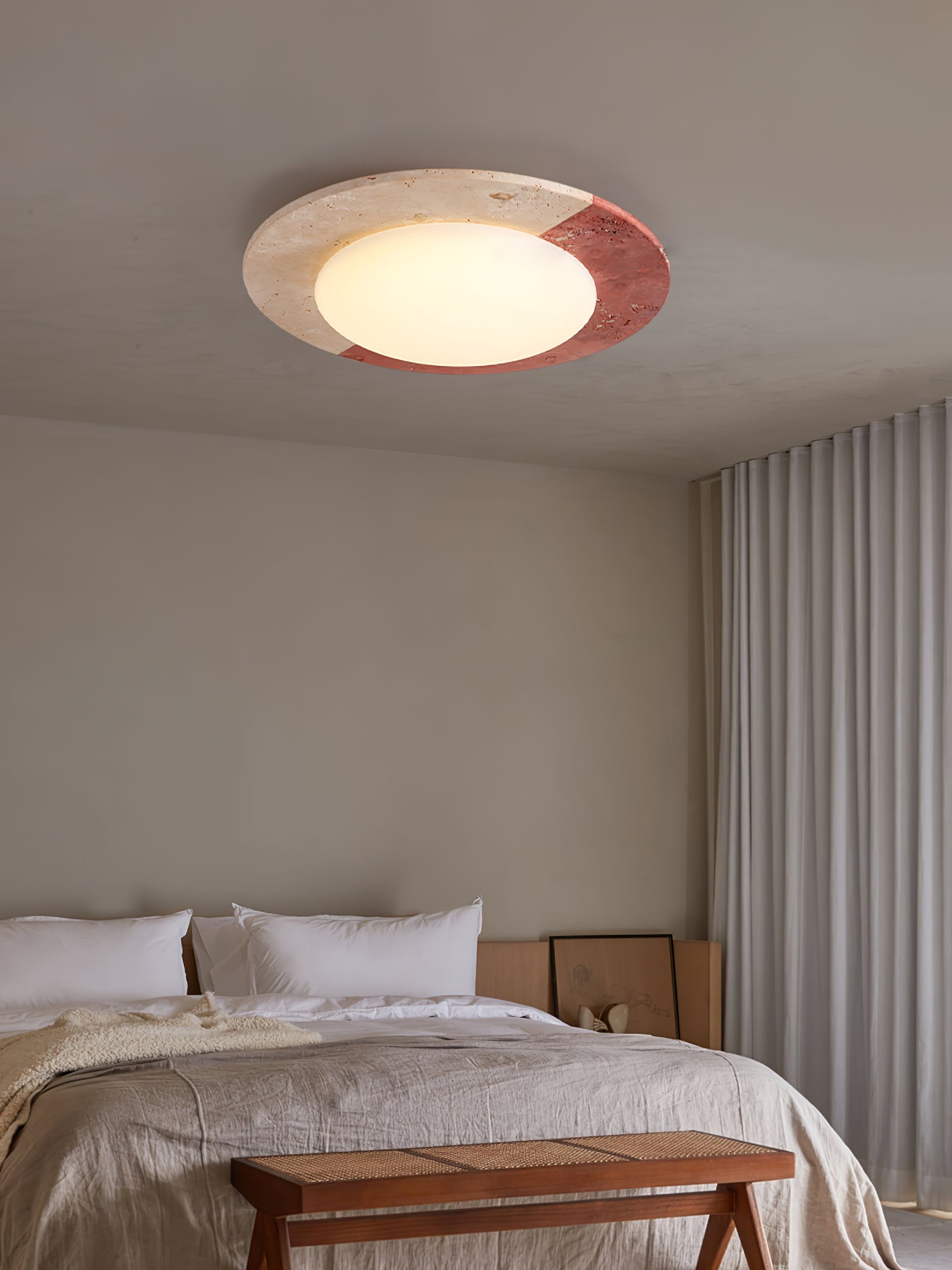 Zeraeos Travertine Ceiling Light - Blowlighting