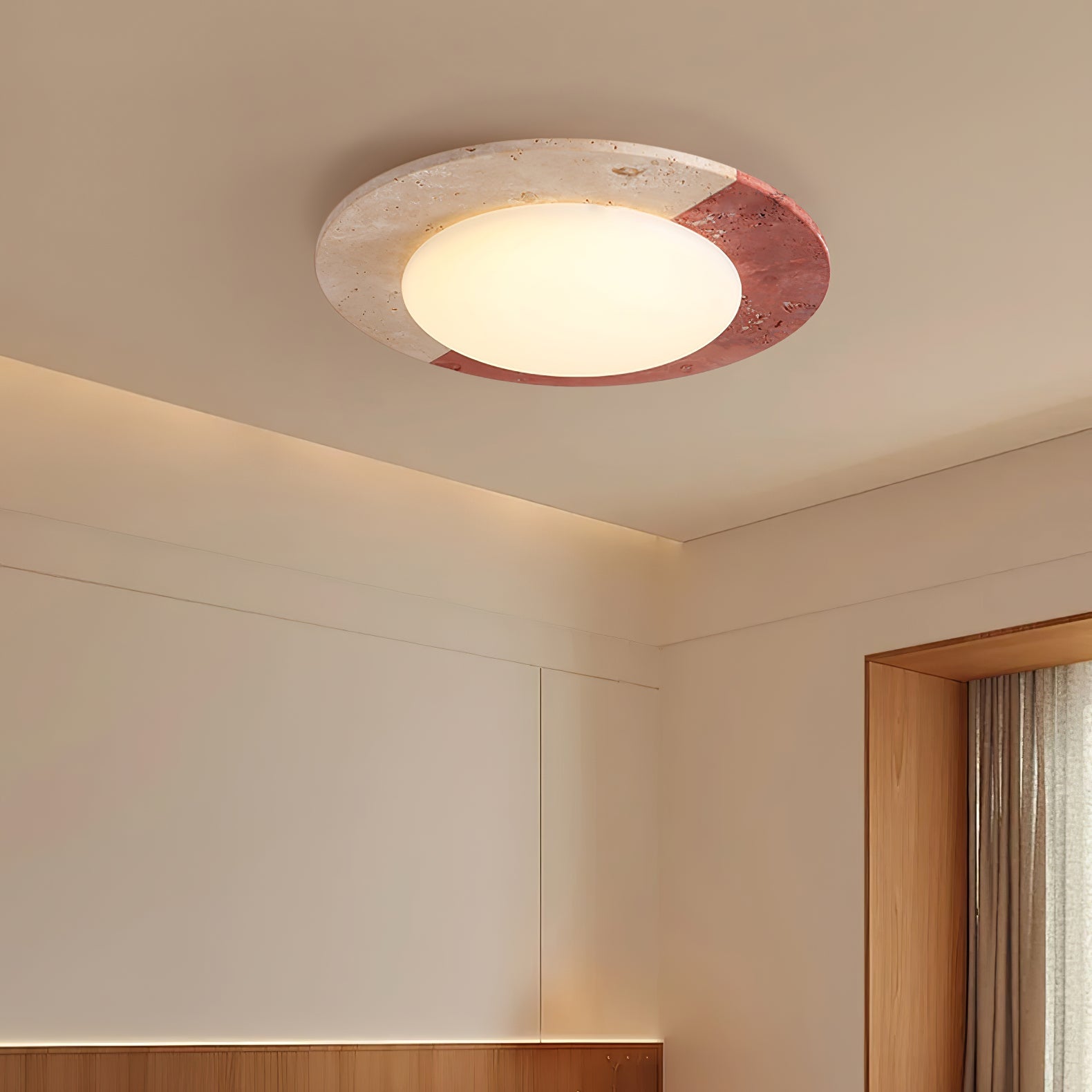Zeraeos Travertine Ceiling Light - Blowlighting
