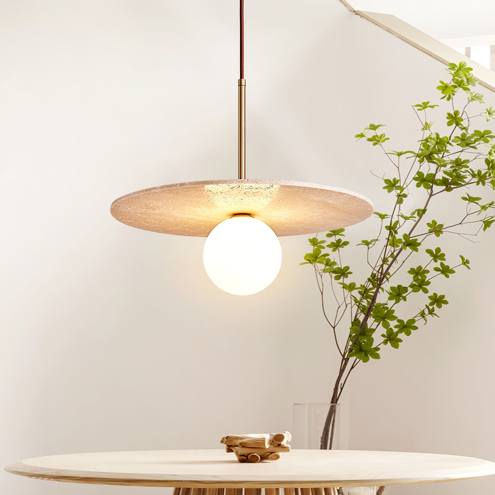 Vera Travertine Pendant Light - Blowlighting