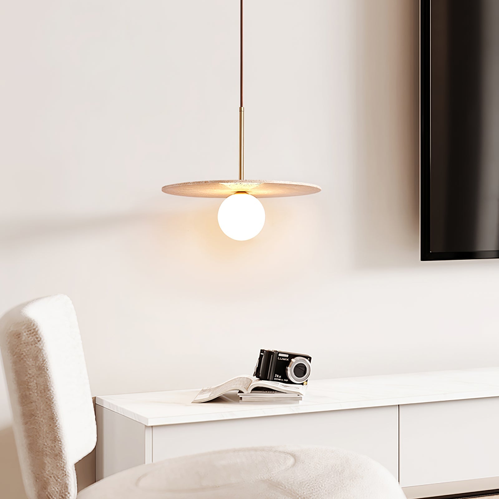 Vera Travertine Pendant Light - Blowlighting