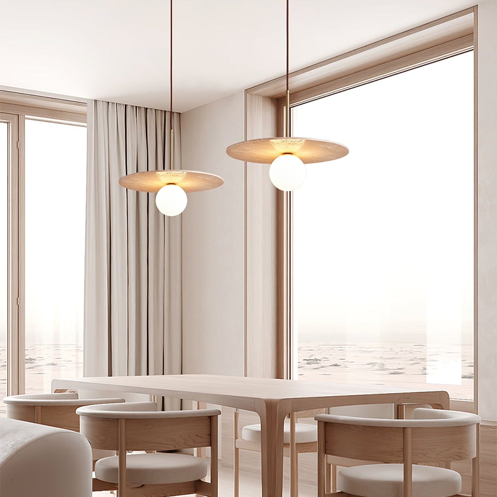 Vera Travertine Pendant Light - Blowlighting