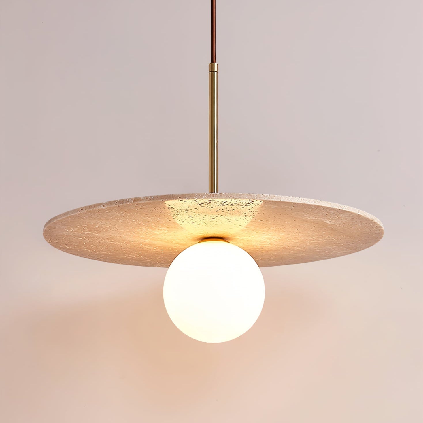 Vera Travertine Pendant Light - Blowlighting