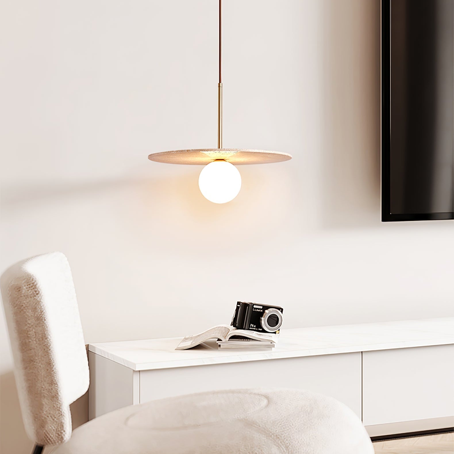 Vera Travertine Pendant Light - Blowlighting