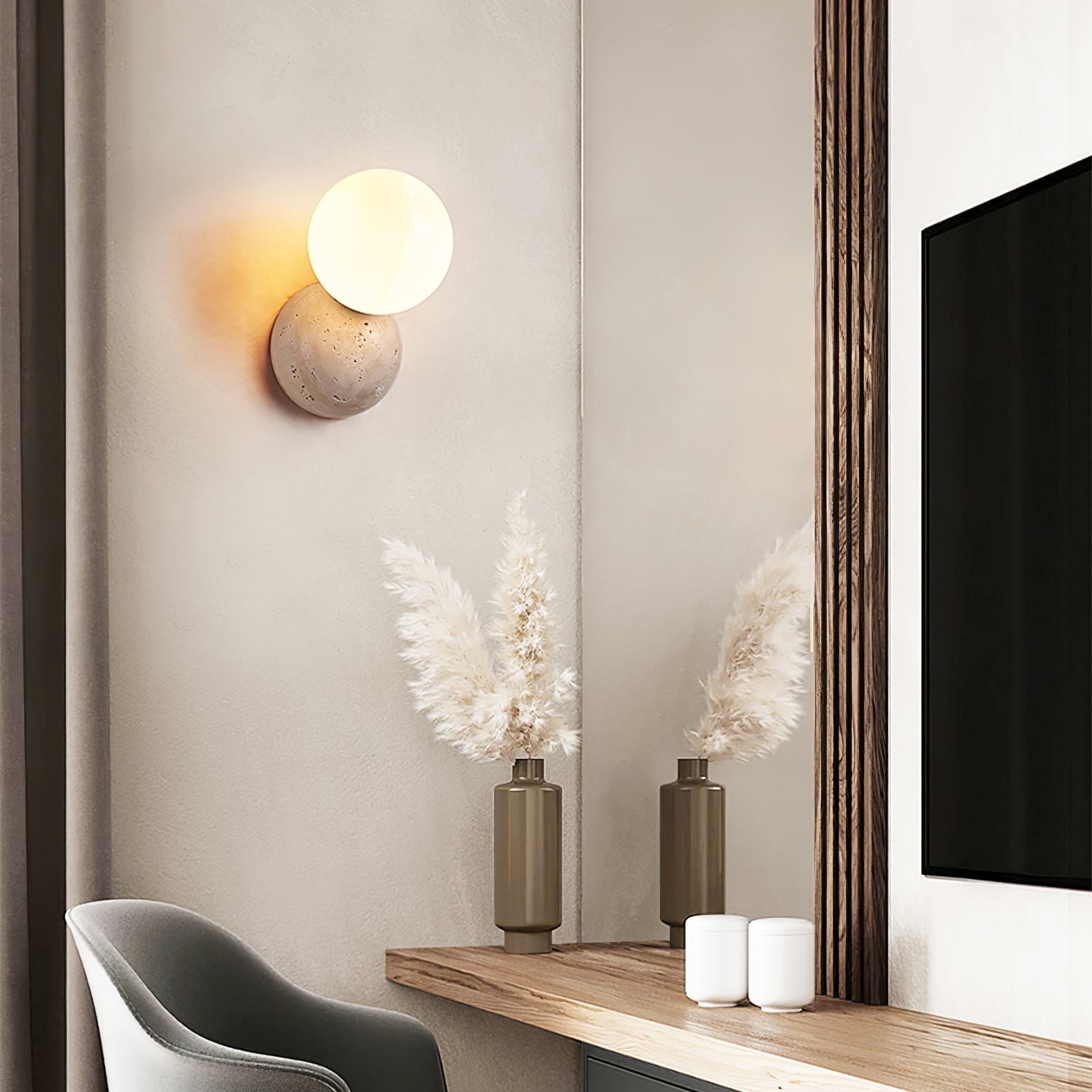 Cethair Travertine Wall Light - Blowlighting