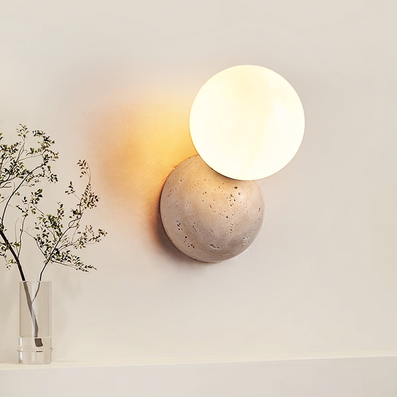 Cethair Travertine Wall Light - Blowlighting