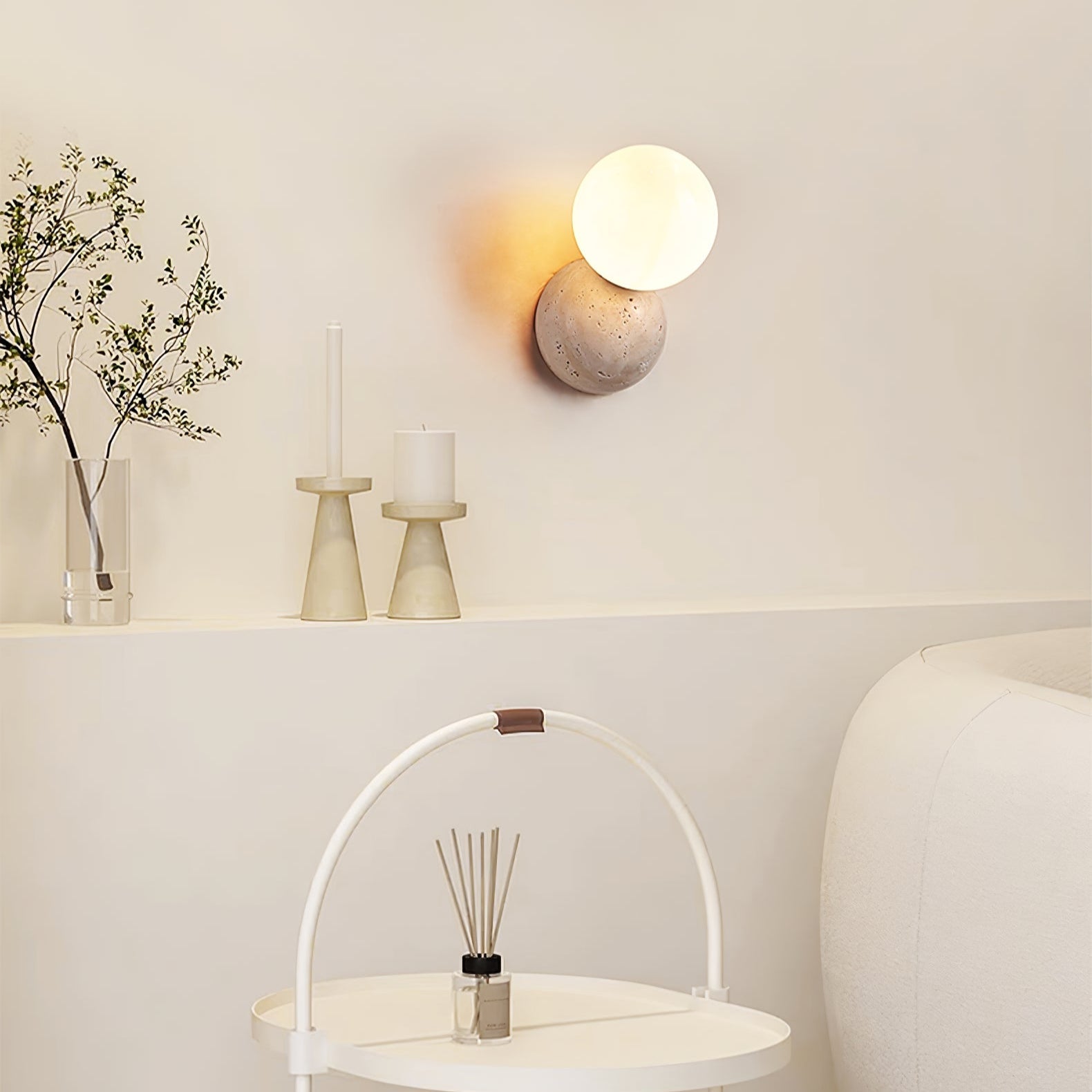 Cethair Travertine Wall Light - Blowlighting