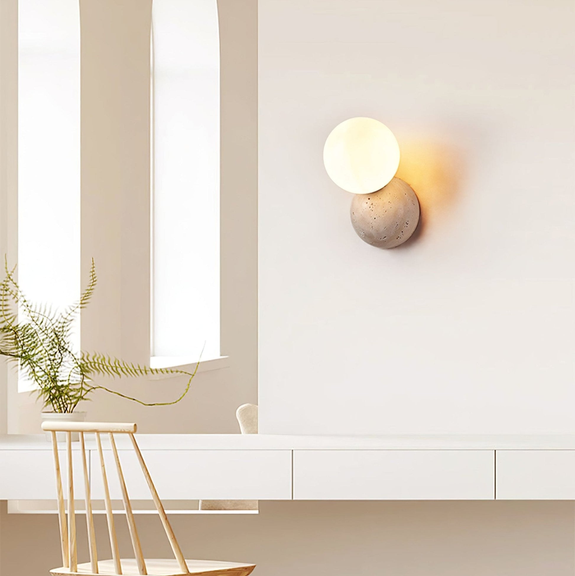 Cethair Travertine Wall Light - Blowlighting