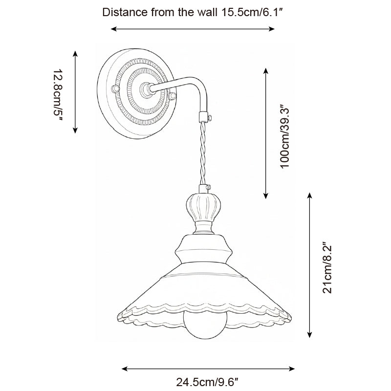 Celine Vintage Ceramics Wall Light