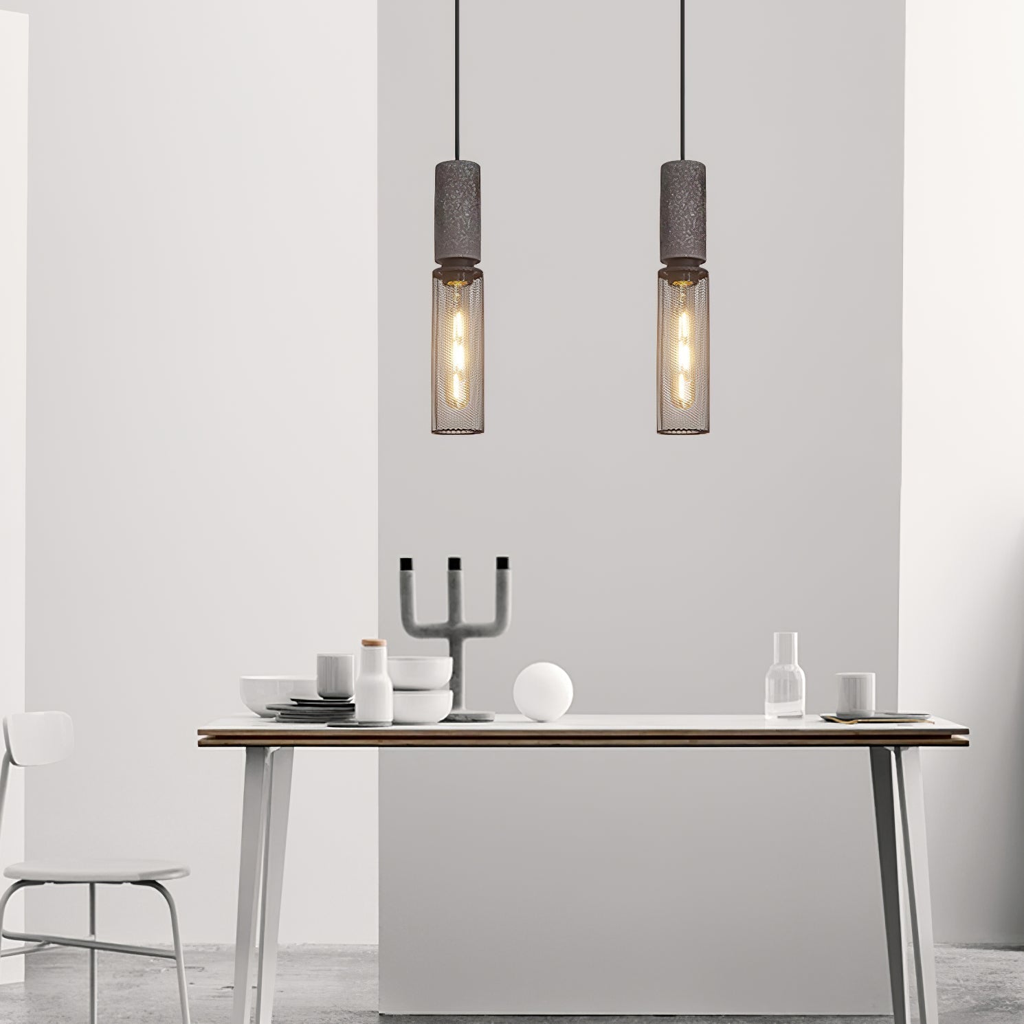 Cement Mesh Pendant Light - Blowlighting