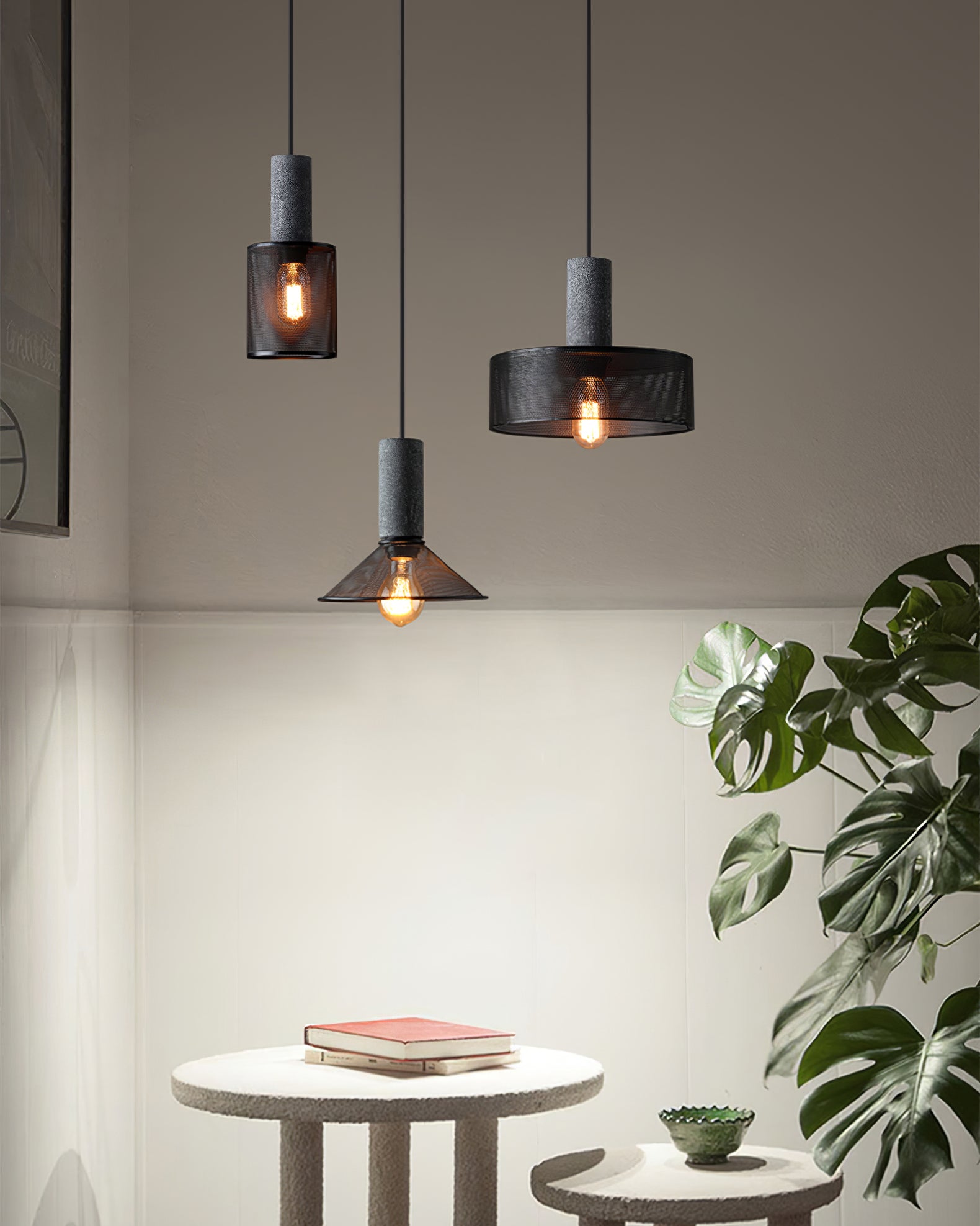 Cement Mesh Pendant Light - Blowlighting