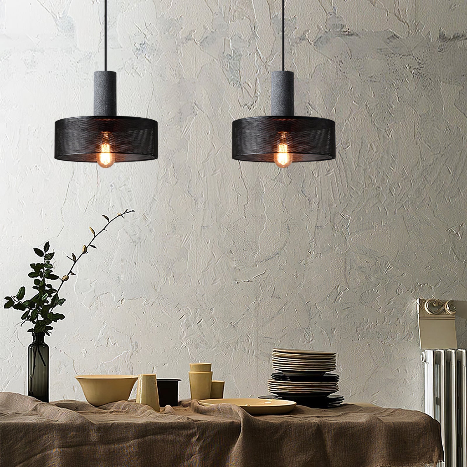 Cement Mesh Pendant Light - Blowlighting