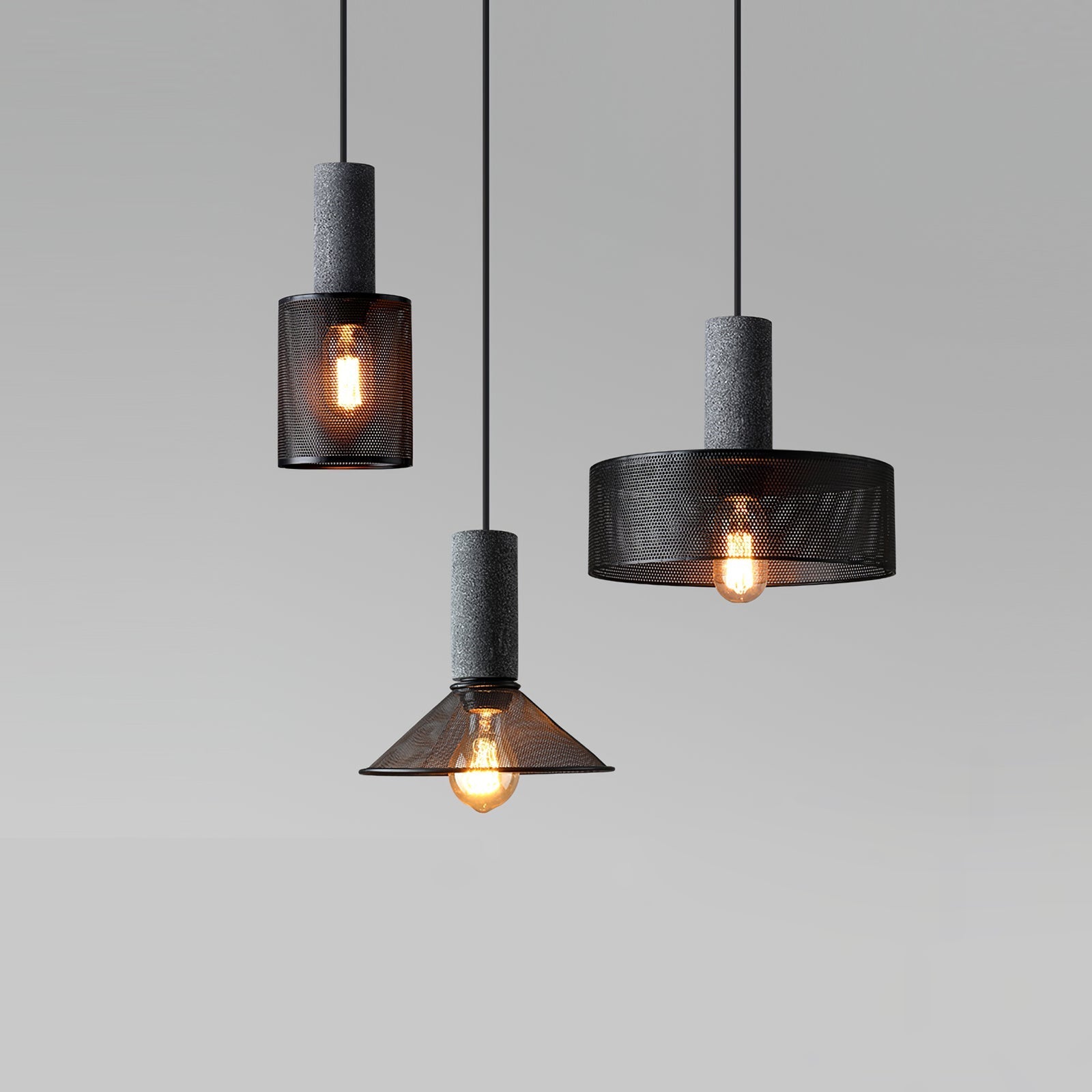 Cement Mesh Pendant Light - Blowlighting