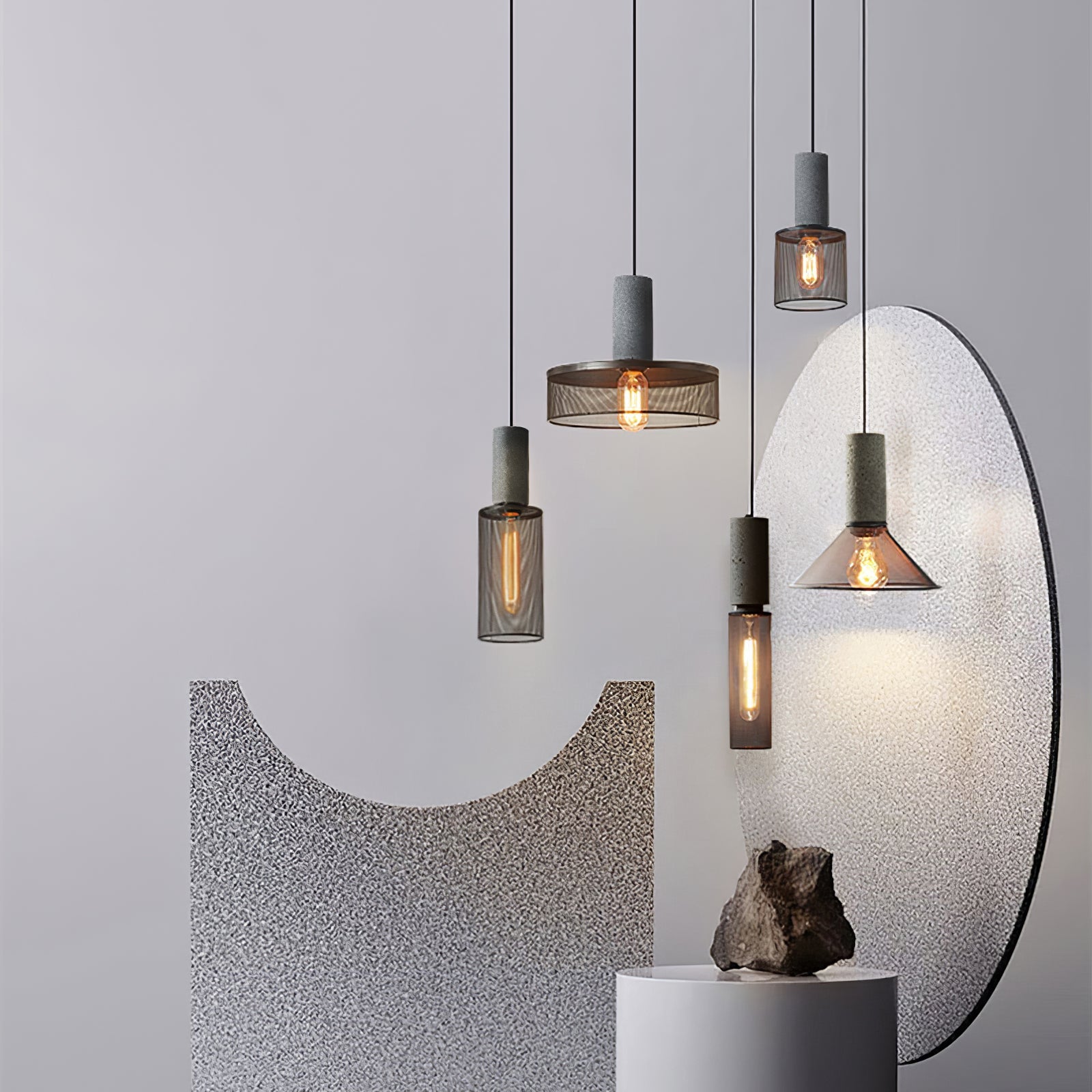 Cement Mesh Pendant Light - Blowlighting