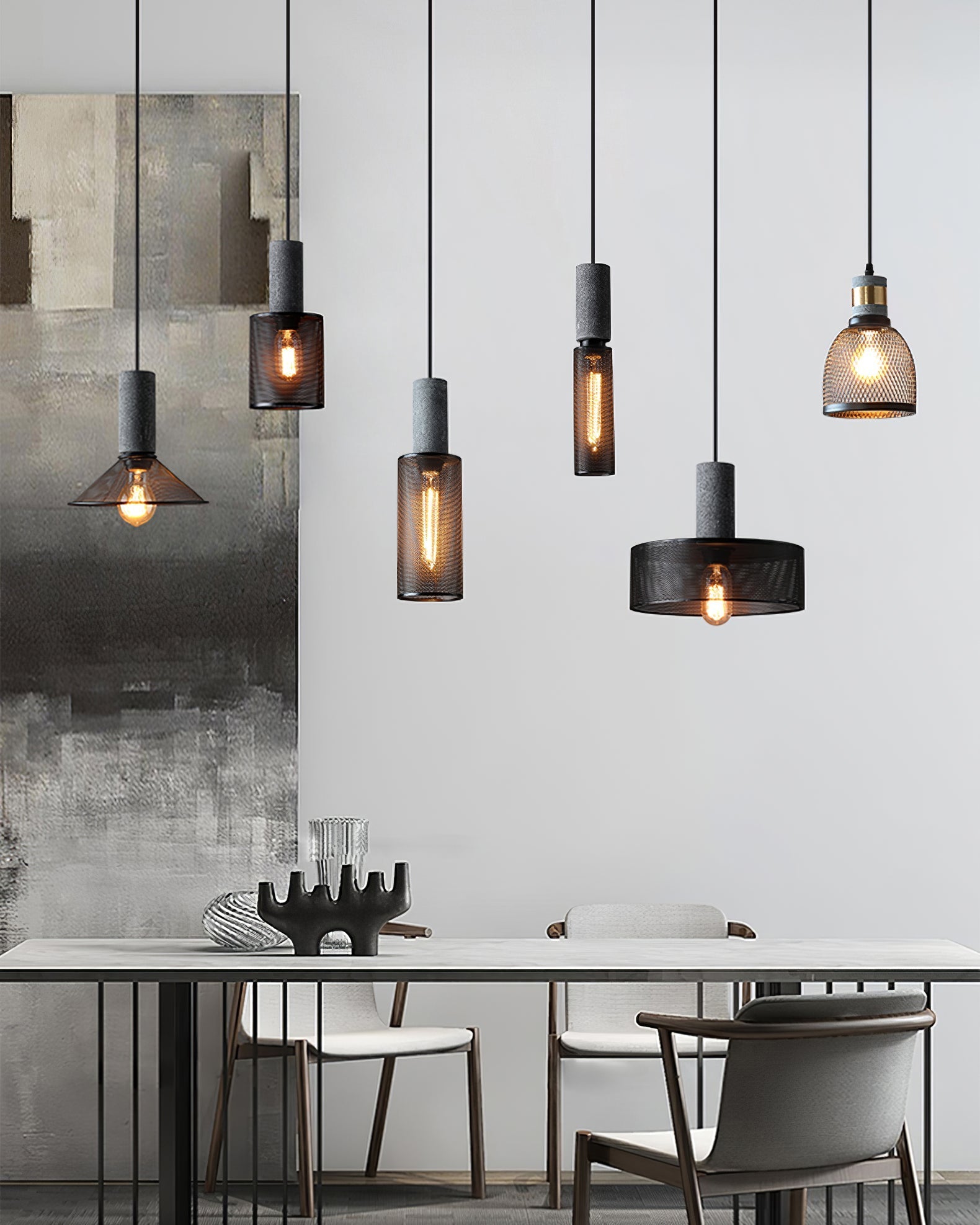 Cement Mesh Pendant Light - Blowlighting