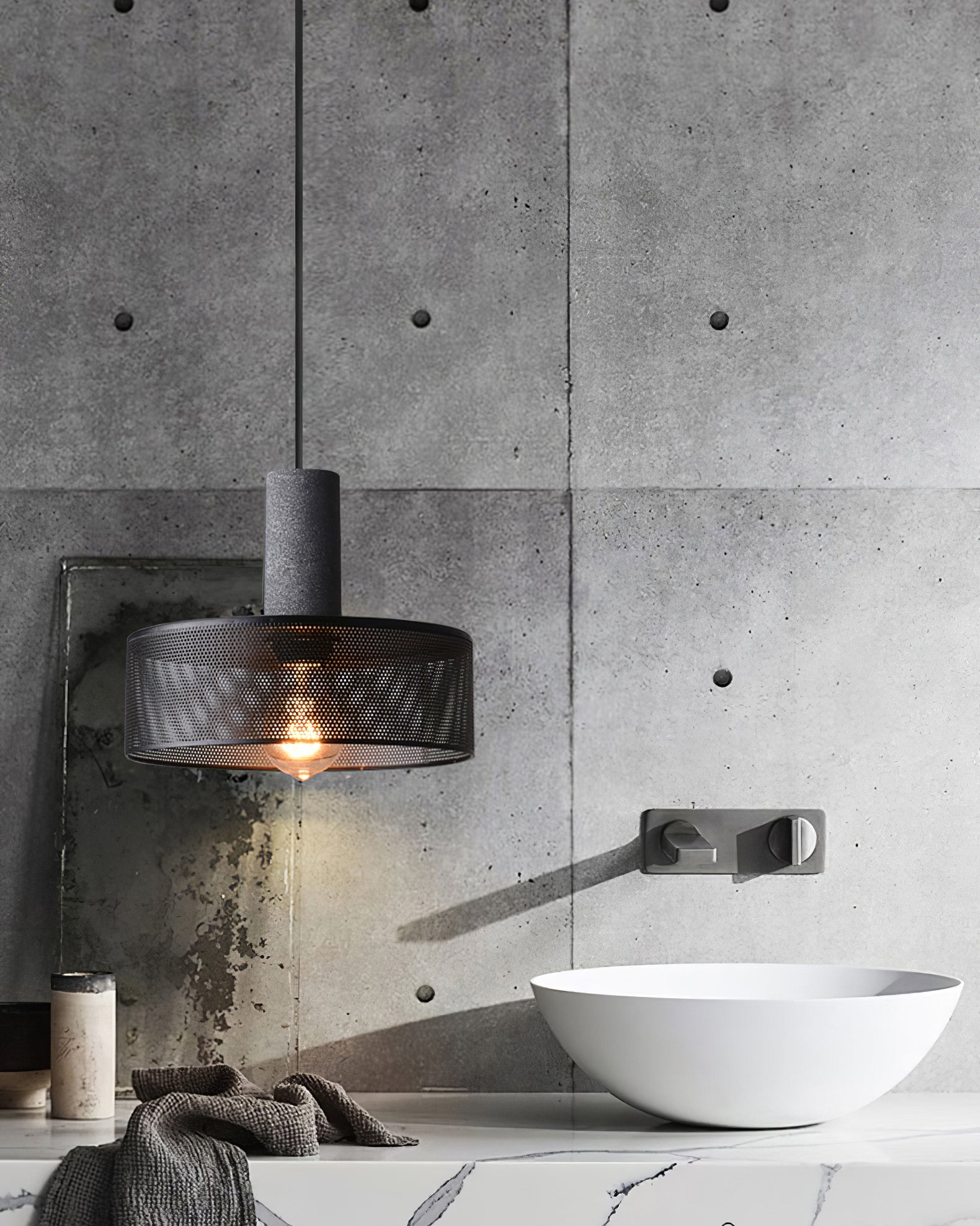 Cement Mesh Pendant Light - Blowlighting